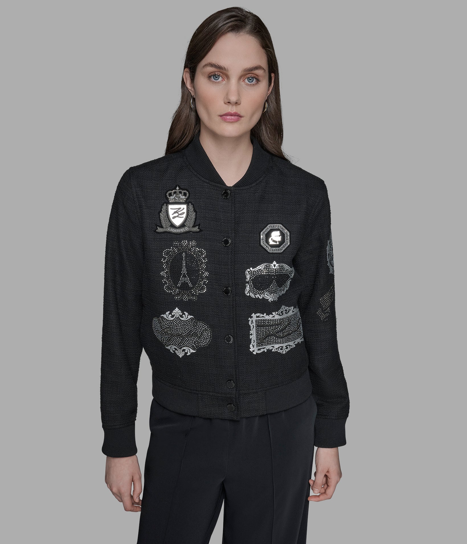 BOMBER JACKET WITH PATCHES VIEW 5 BOMBER JACKET WITH PATCHES VIEW 5