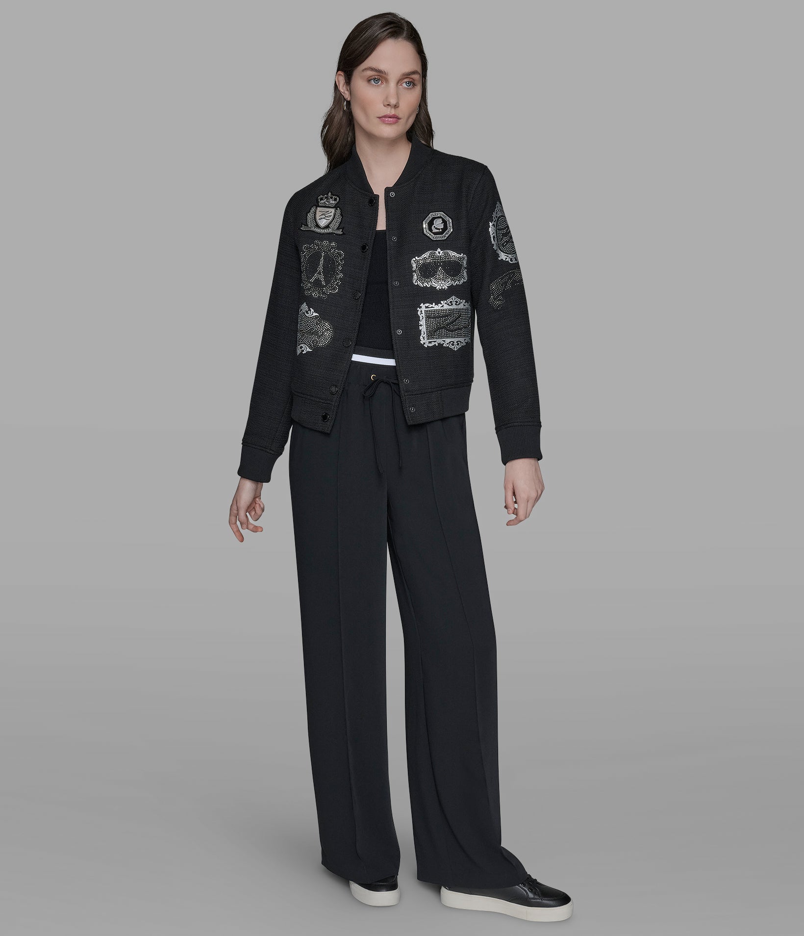 BOMBER JACKET WITH PATCHES VIEW 4 BOMBER JACKET WITH PATCHES VIEW 4