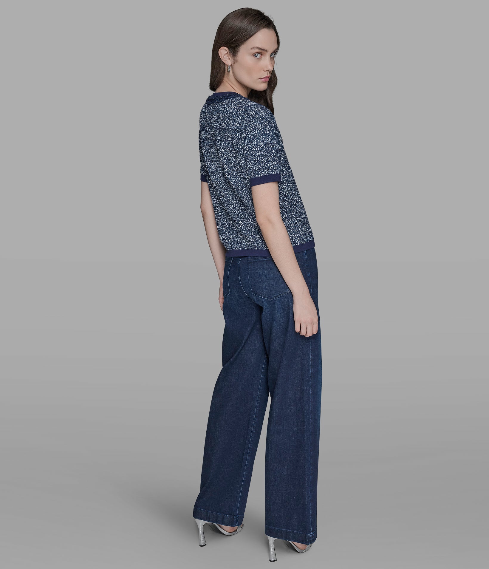 TWEED DENIM SWEATER View 2 | Women's Clothing TWEED DENIM SWEATER View 2 | Women's Clothing