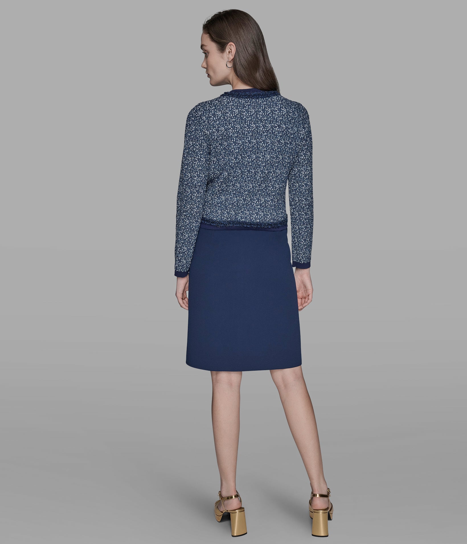 DENIM TWEED CARDIGAN View 2 | Women's Clothing DENIM TWEED CARDIGAN View 2 | Women's Clothing