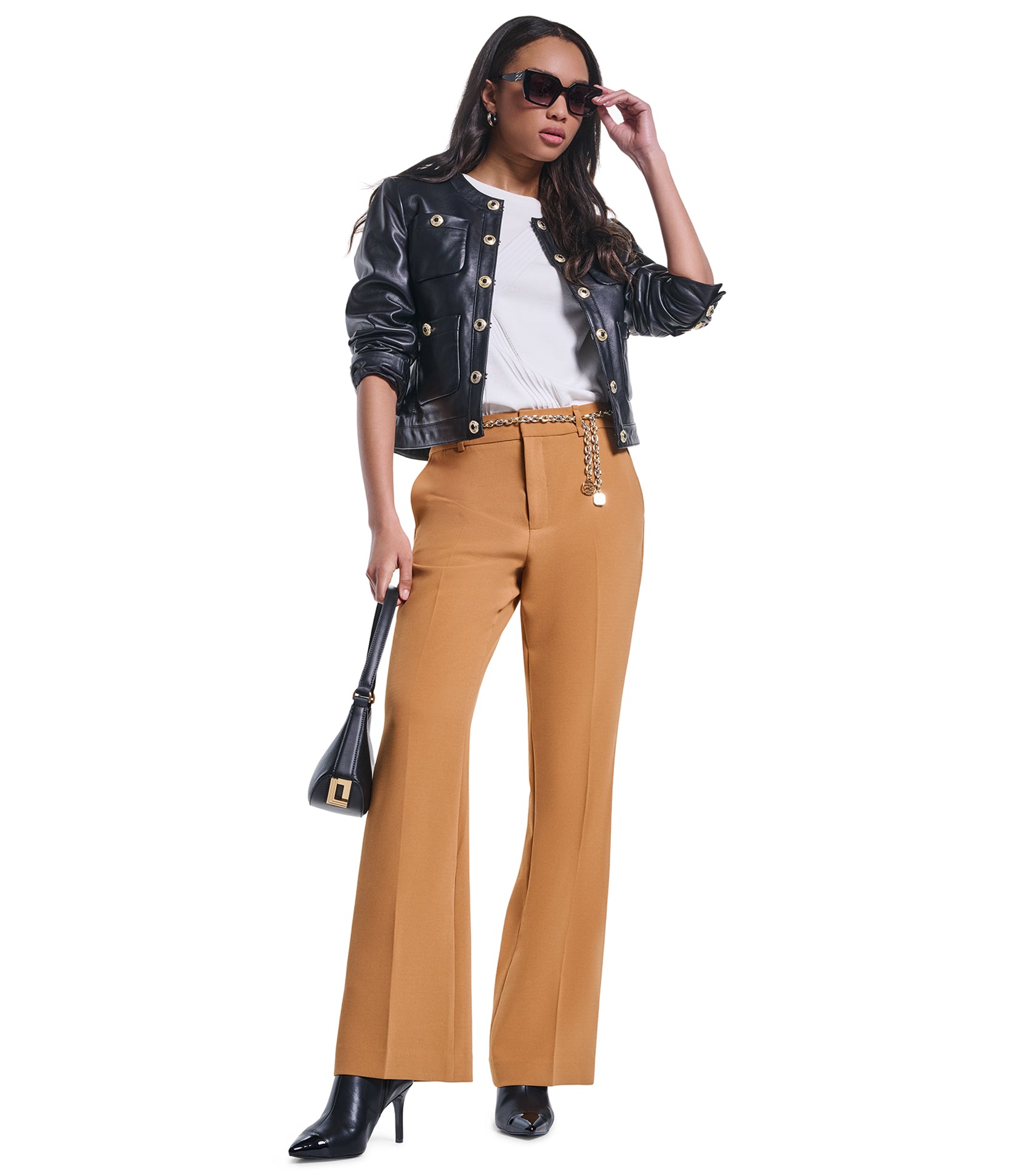 CHAIN BELTED WIDE PANT VIEW 5 CHAIN BELTED WIDE PANT VIEW 5