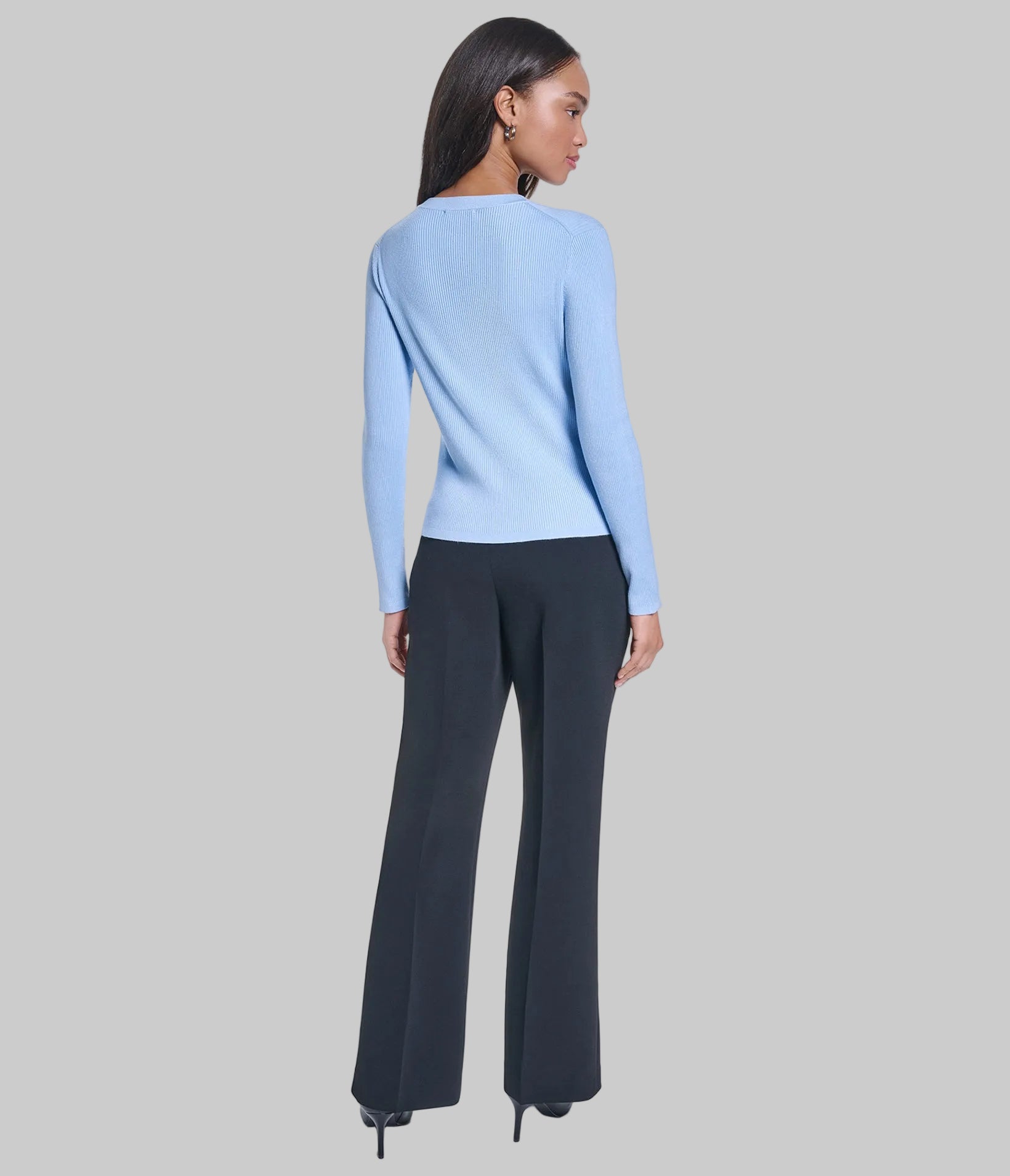 LONG SLEEVE BUTTON FRONT CARDIGAN VIEW 5 LONG SLEEVE BUTTON FRONT CARDIGAN VIEW 5