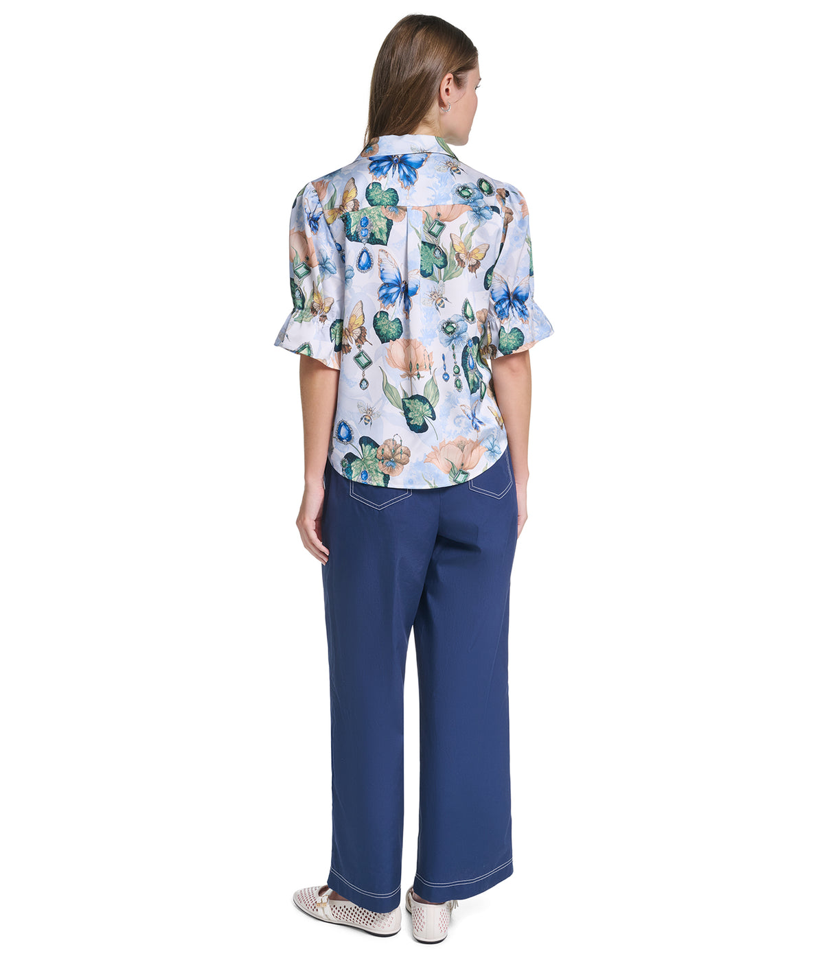SHORT SLEEVE MULTI FLORAL WOVEN TOP VIEW 6 SHORT SLEEVE MULTI FLORAL WOVEN TOP VIEW 6