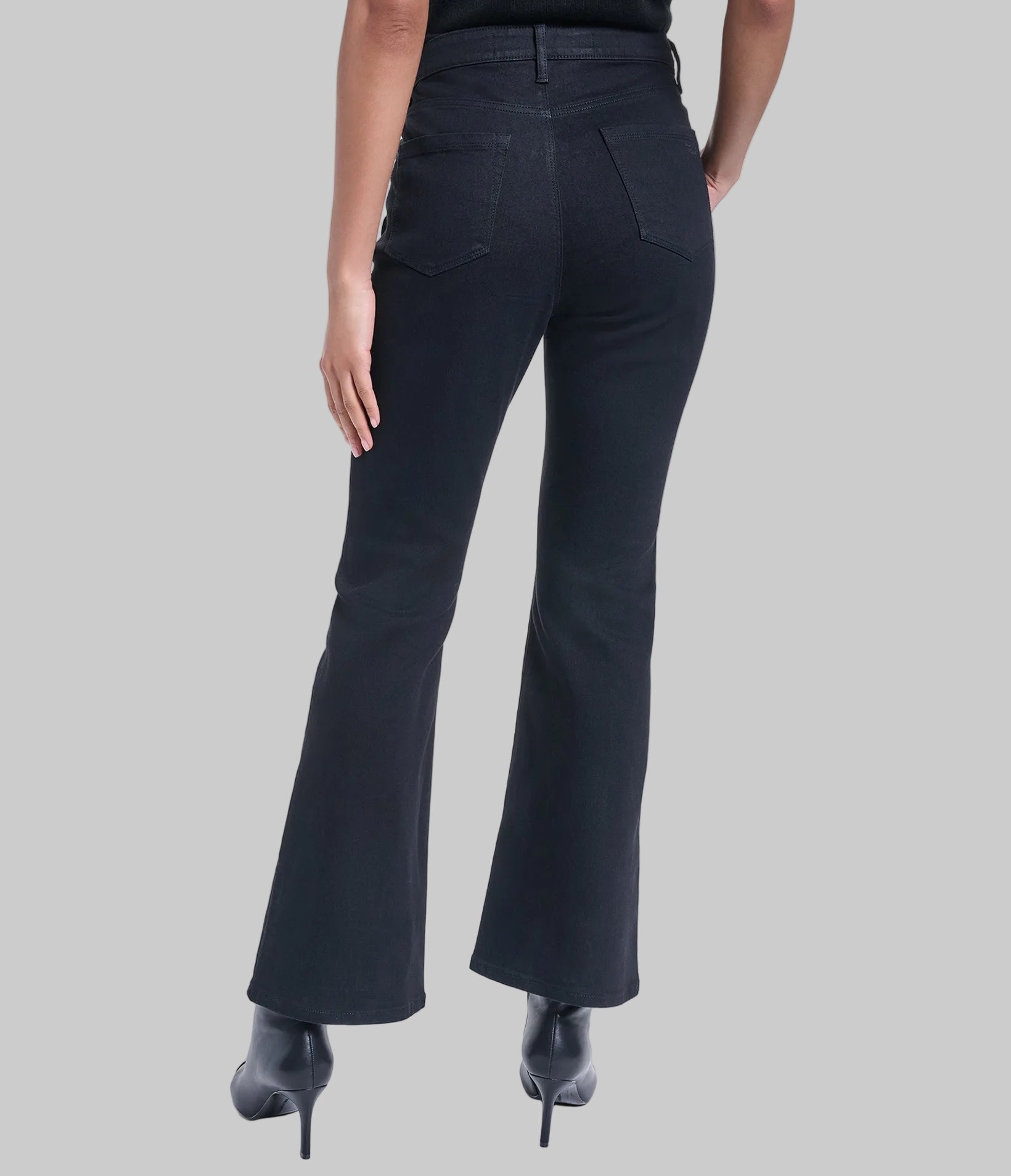 EMBROIDERED KEYS FLARE DENIM PANT View 2 | Women's Clothing EMBROIDERED KEYS FLARE DENIM PANT View 2 | Women's Clothing