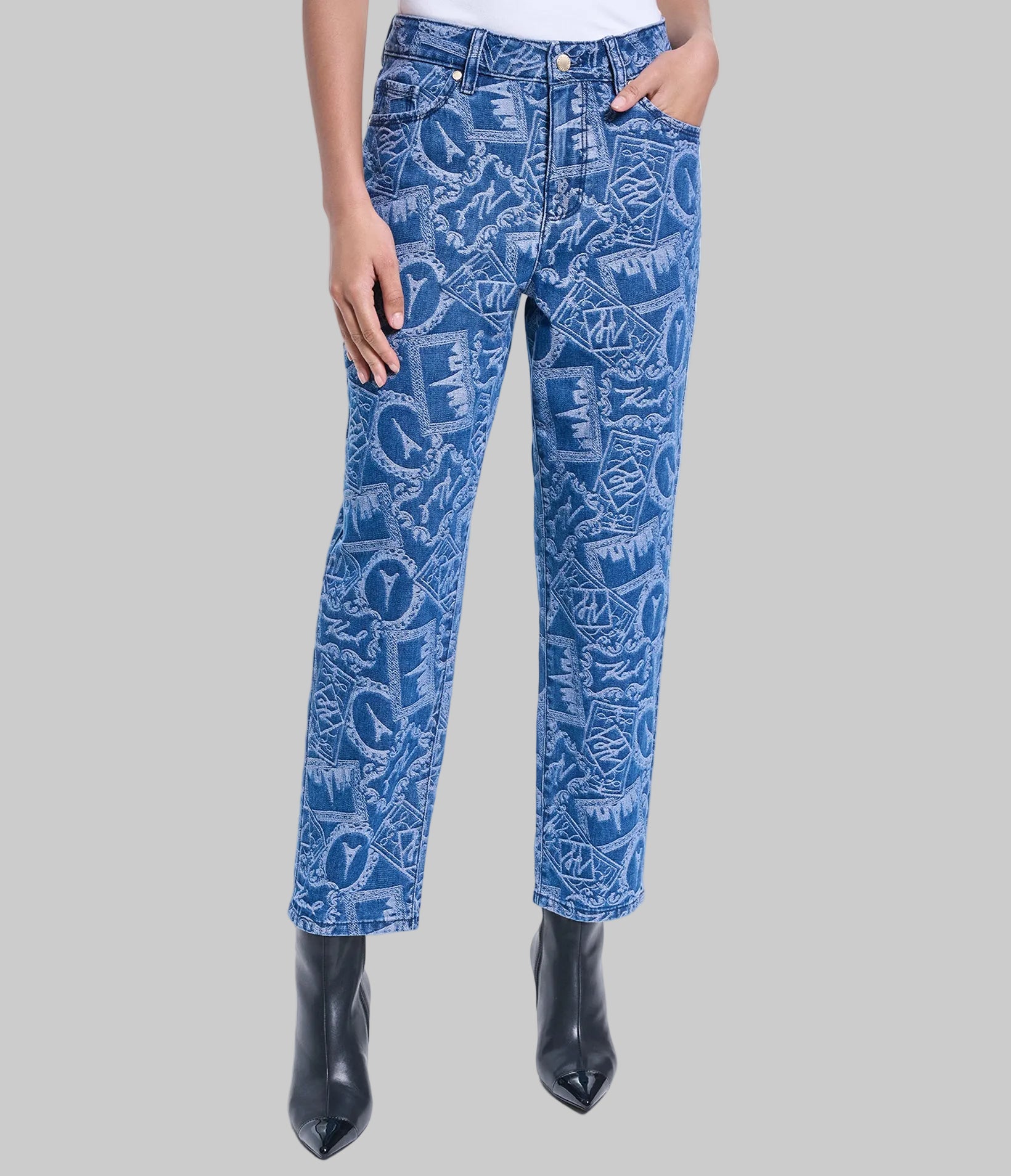 CO-ORD FRAME JACQUARD DENIM PANT View 1 | Women's Clothing CO-ORD FRAME JACQUARD DENIM PANT View 1 | Women's Clothing