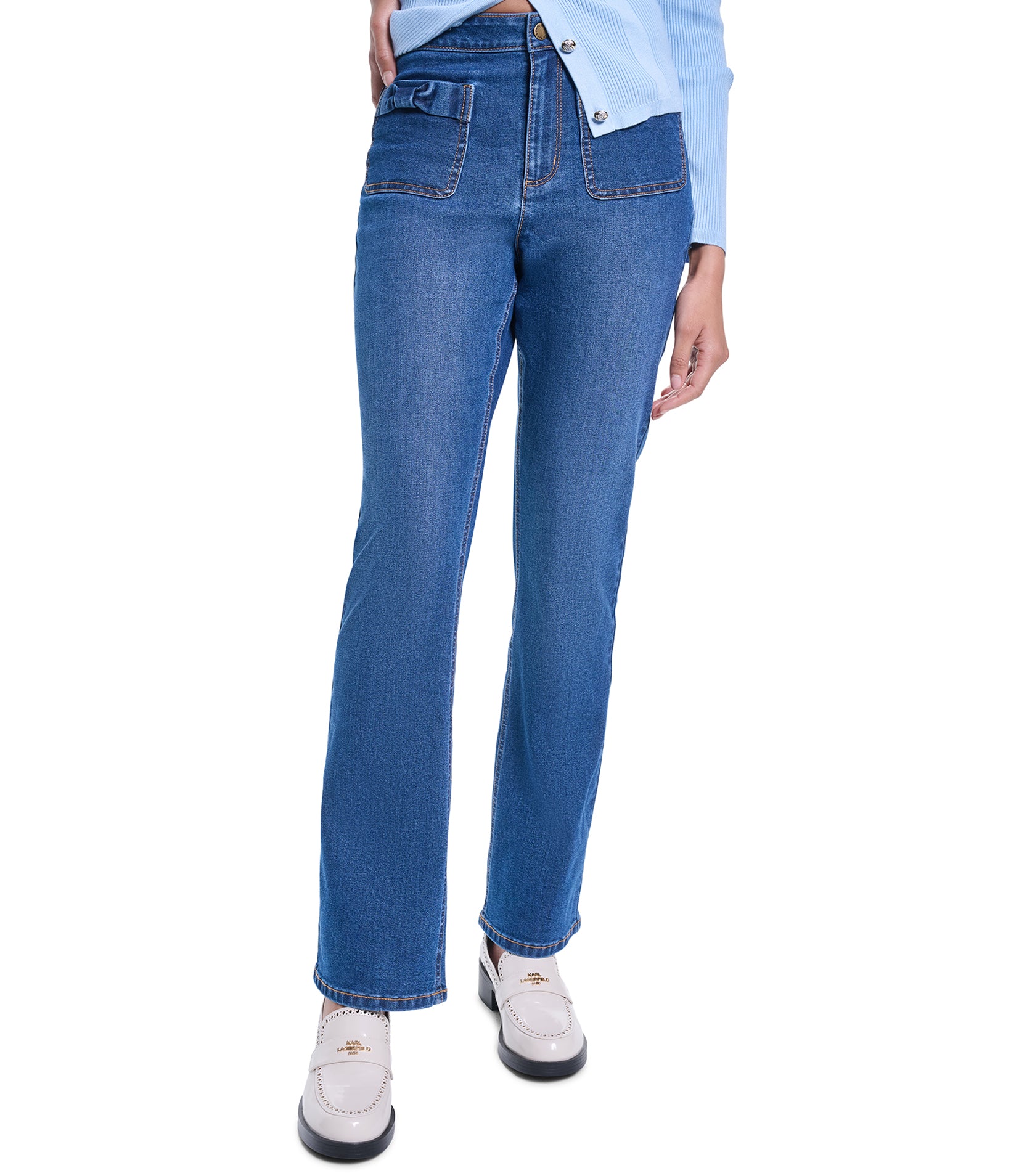 BOW POCKET DENIM PANT VIEW 1 BOW POCKET DENIM PANT VIEW 1