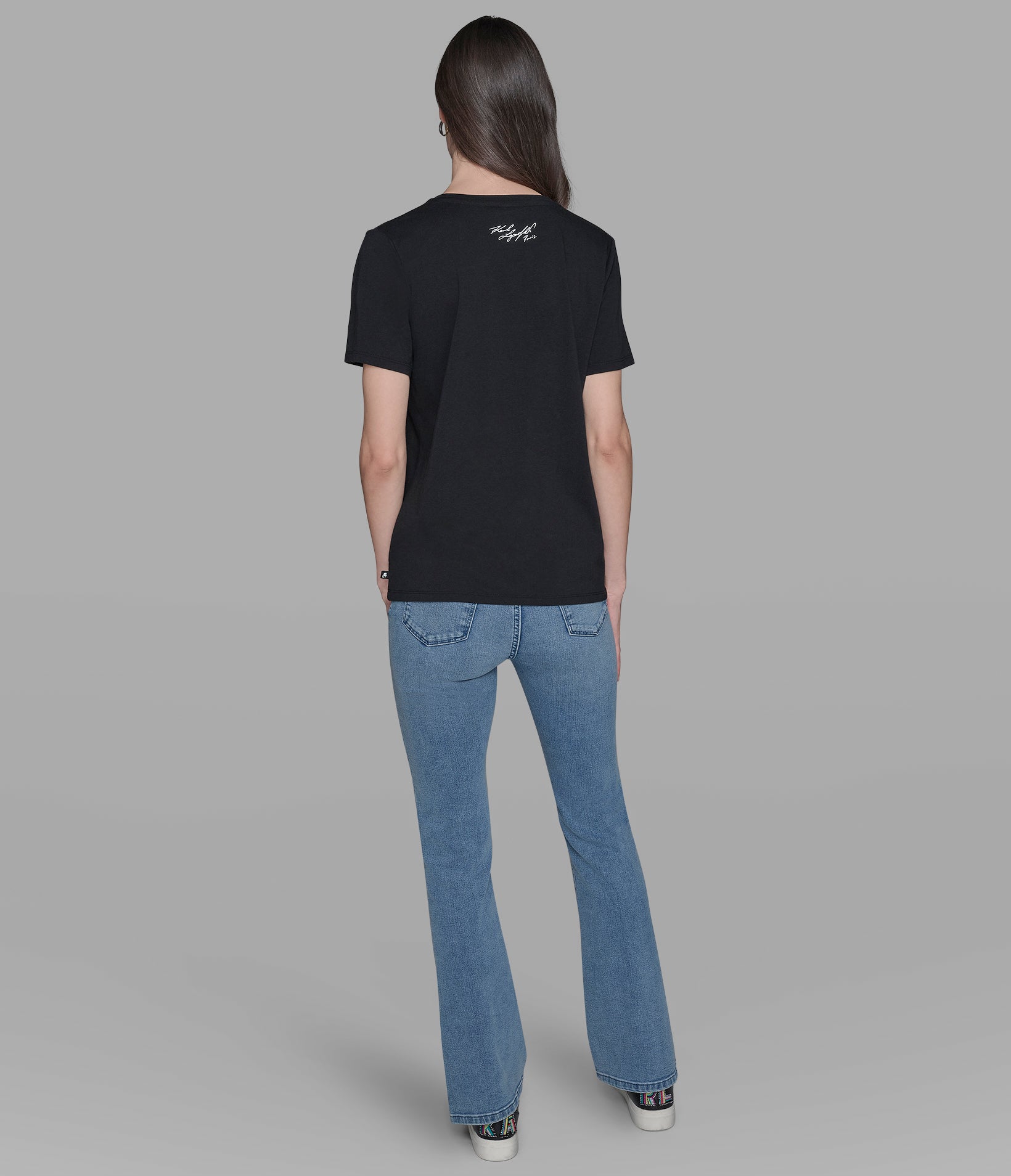Choupette Sequin Logo Tee | Tees & Tanks | Karl Lagerfeld Paris