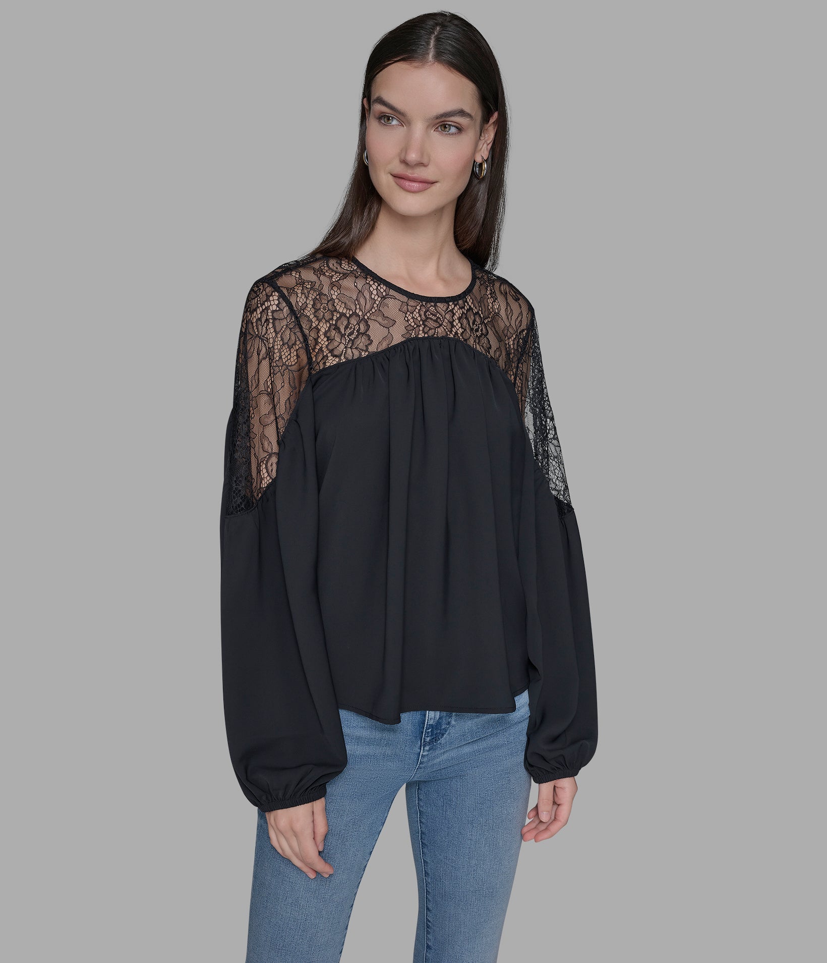LACE-PANELED BOHO BLOUSE VIEW 4 | Women's Clothing LACE-PANELED BOHO BLOUSE VIEW 4 | Women's Clothing