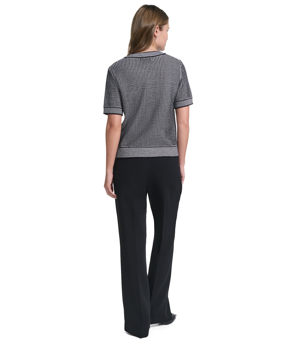 CREW NECK SHORT SLEEVE SWEATER VIEW 5 CREW NECK SHORT SLEEVE SWEATER VIEW 5
