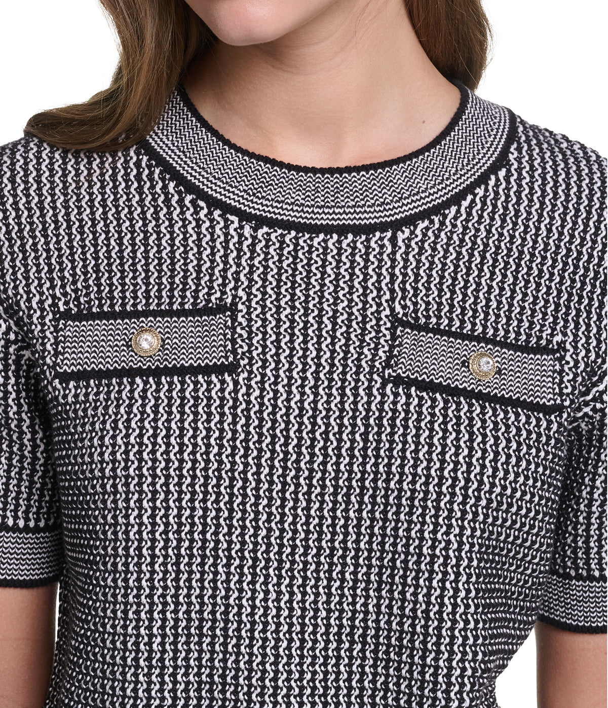 CREW NECK SHORT SLEEVE SWEATER VIEW 6 CREW NECK SHORT SLEEVE SWEATER VIEW 6
