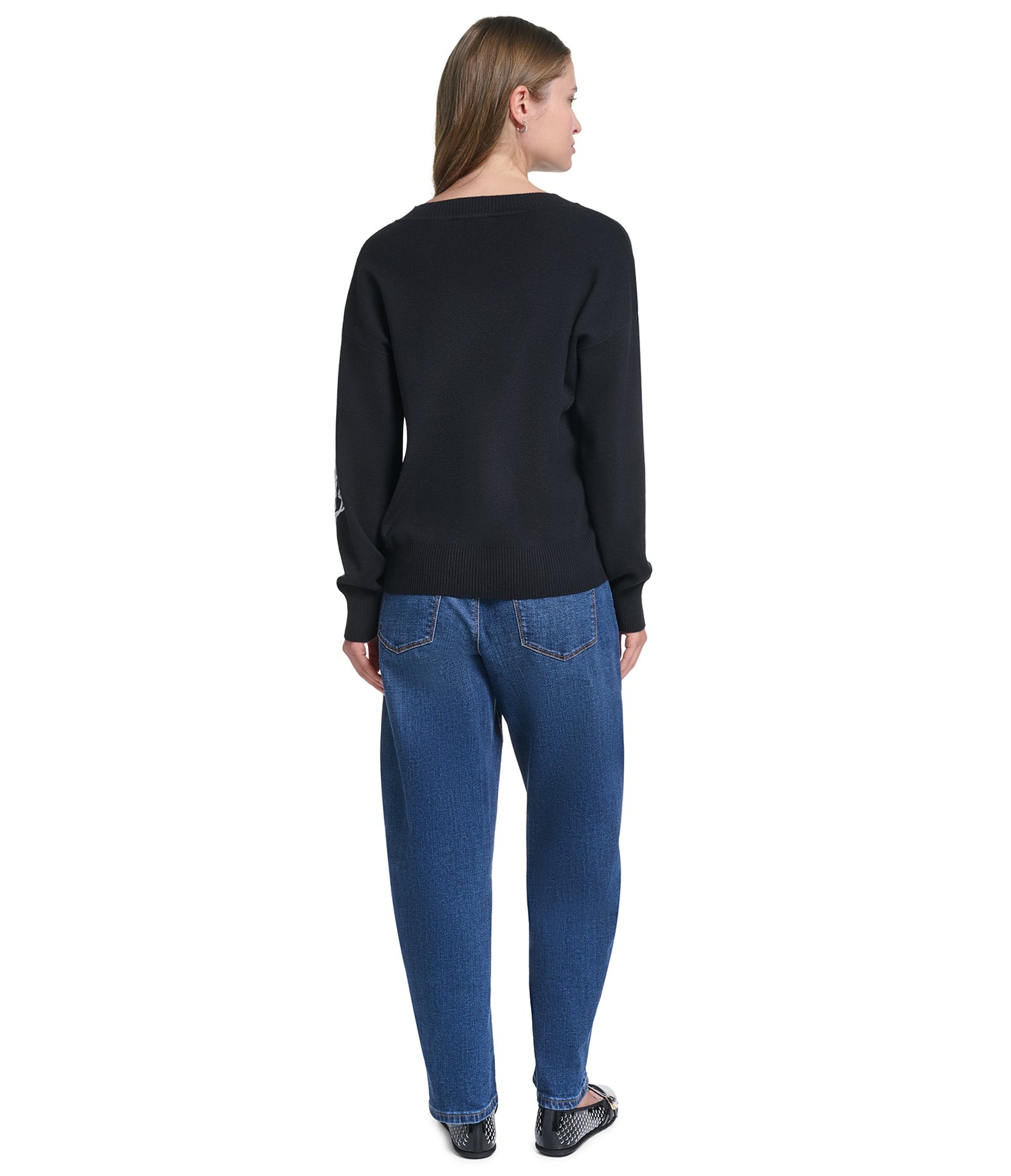 FLORAL VNECK SWEATER VIEW 5 FLORAL VNECK SWEATER VIEW 5