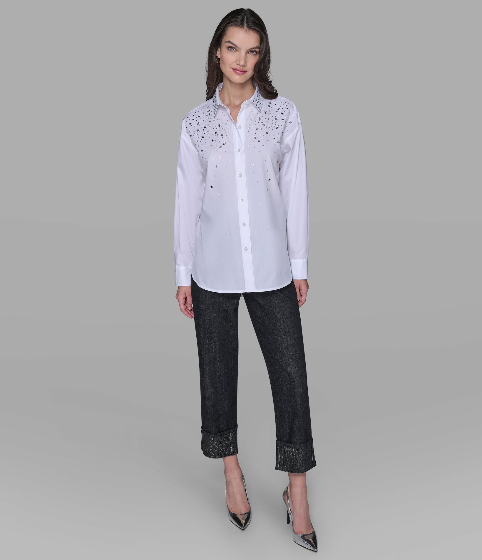 EMBELLISHED POPLIN SHIRT View 2 | Products EMBELLISHED POPLIN SHIRT View 2 | Products