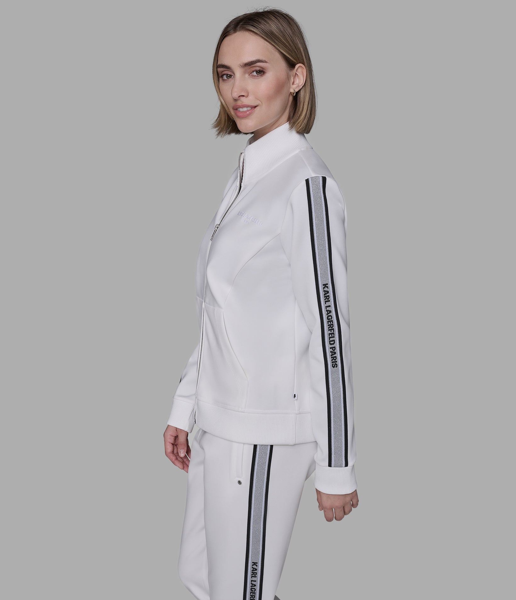 CO-ORD LOGO TAPE TRACK JACKET VIEW 4 | Women's Clearance CO-ORD LOGO TAPE TRACK JACKET VIEW 4 | Women's Clearance