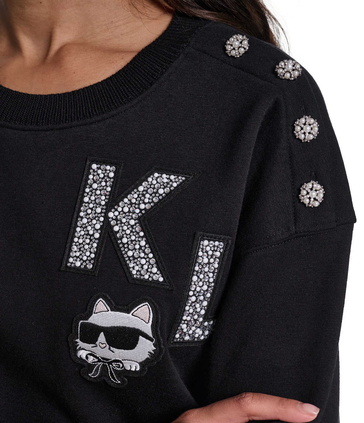 KL CHOUPETTE PATCH SWEATSHIRT VIEW 4 KL CHOUPETTE PATCH SWEATSHIRT VIEW 4
