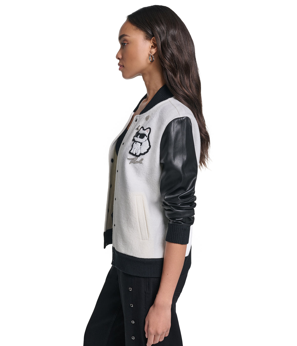 BOMBER JACKET WITH CHOUPETTE PATCH VIEW 4 BOMBER JACKET WITH CHOUPETTE PATCH VIEW 4