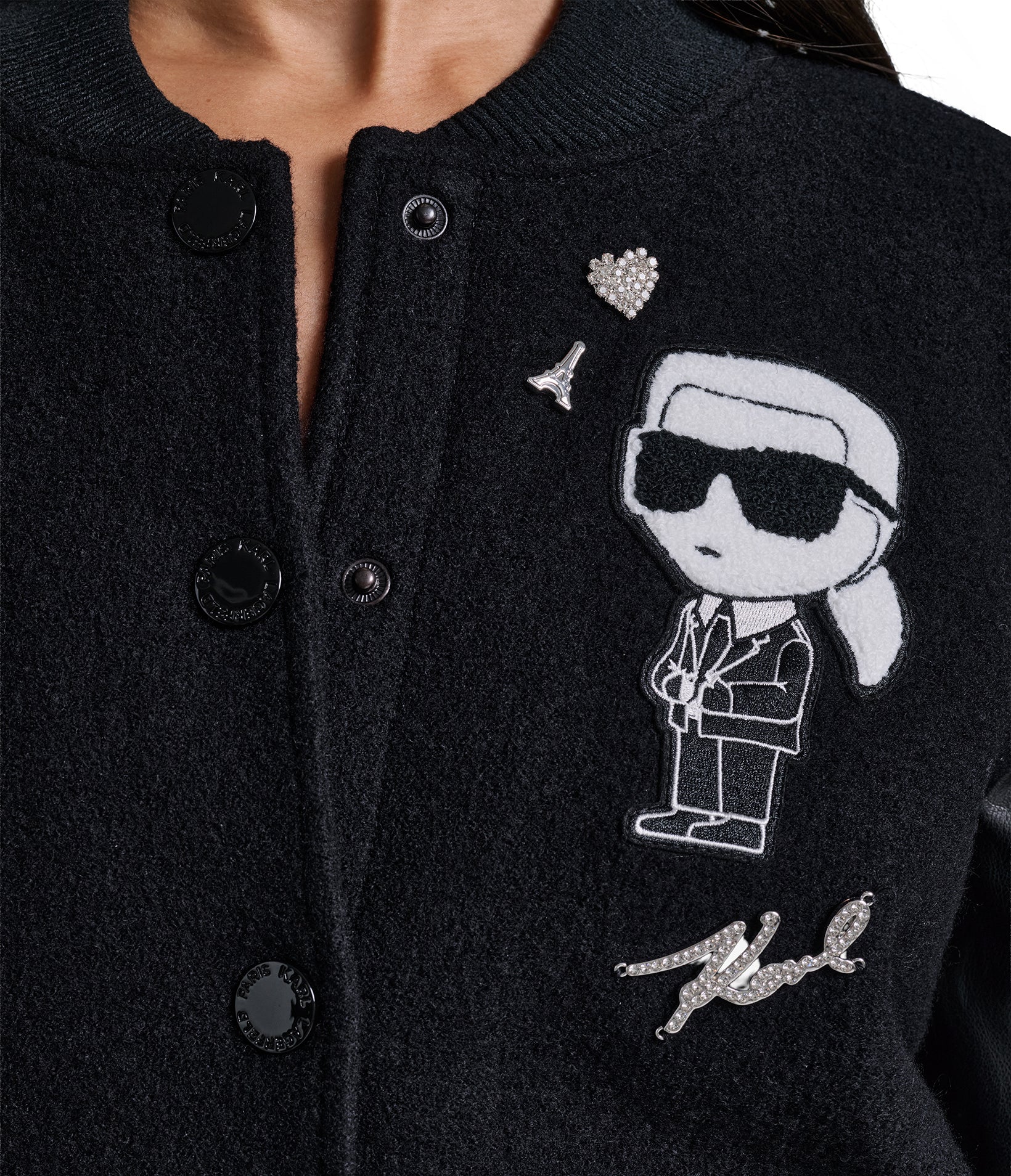 BOMBER JACKET WITH KARL PATCH VIEW 6 BOMBER JACKET WITH KARL PATCH VIEW 6