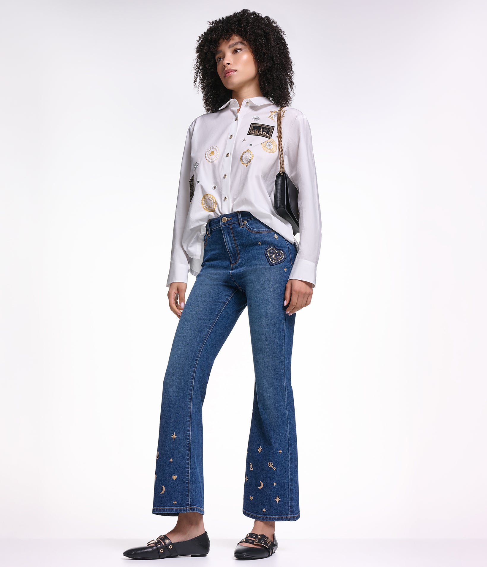 LONG SLEEVE FOIL PRINT POPLIN SHIRT VIEW 3 LONG SLEEVE FOIL PRINT POPLIN SHIRT VIEW 3