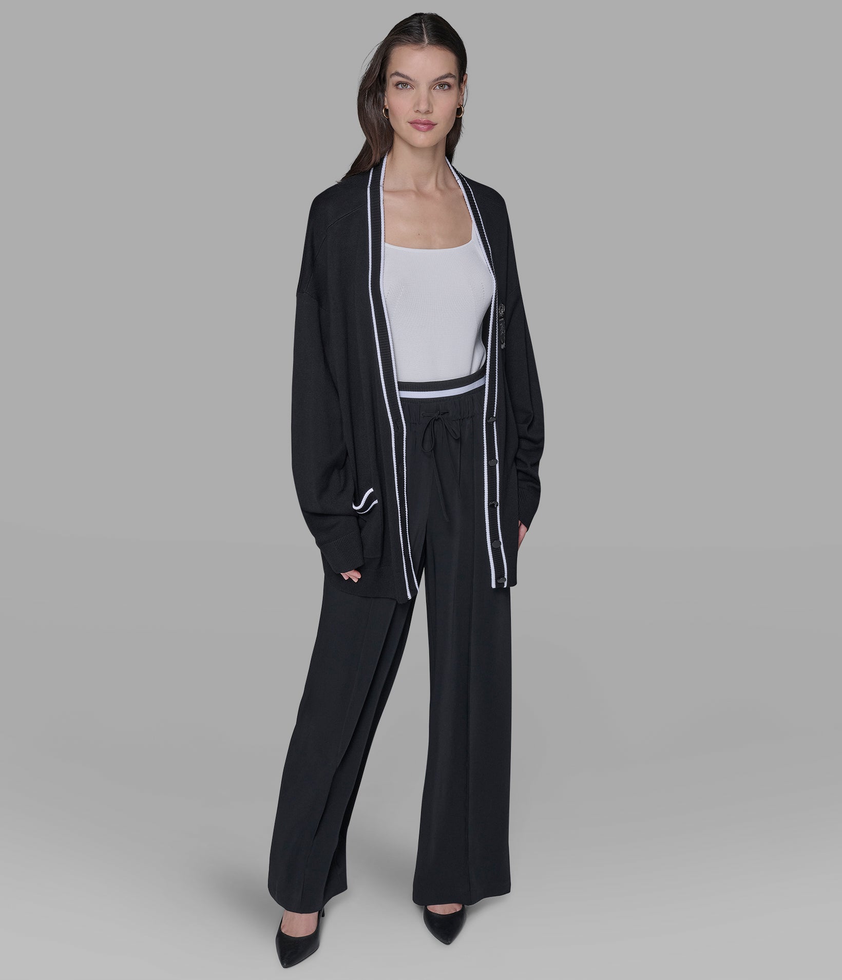 VARSITY CARDIGAN WITH PATCH VIEW 3 | Women's Tops & Sweaters VARSITY CARDIGAN WITH PATCH VIEW 3 | Women's Tops & Sweaters