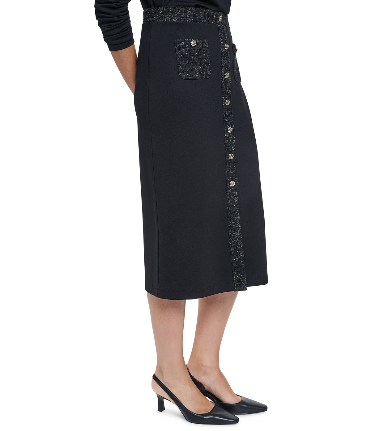 PONTE LUREX TRIM SKIRT VIEW 4 PONTE LUREX TRIM SKIRT VIEW 4
