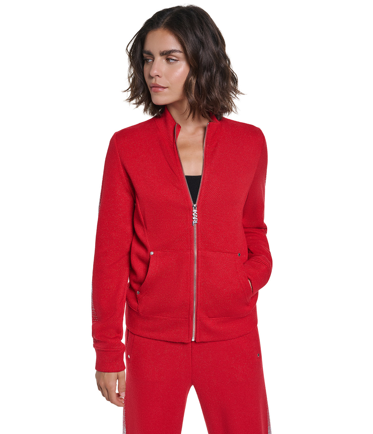 EMBELLISHED TRACK JACKET VIEW 1 | New Women's Clothing EMBELLISHED TRACK JACKET VIEW 1 | New Women's Clothing