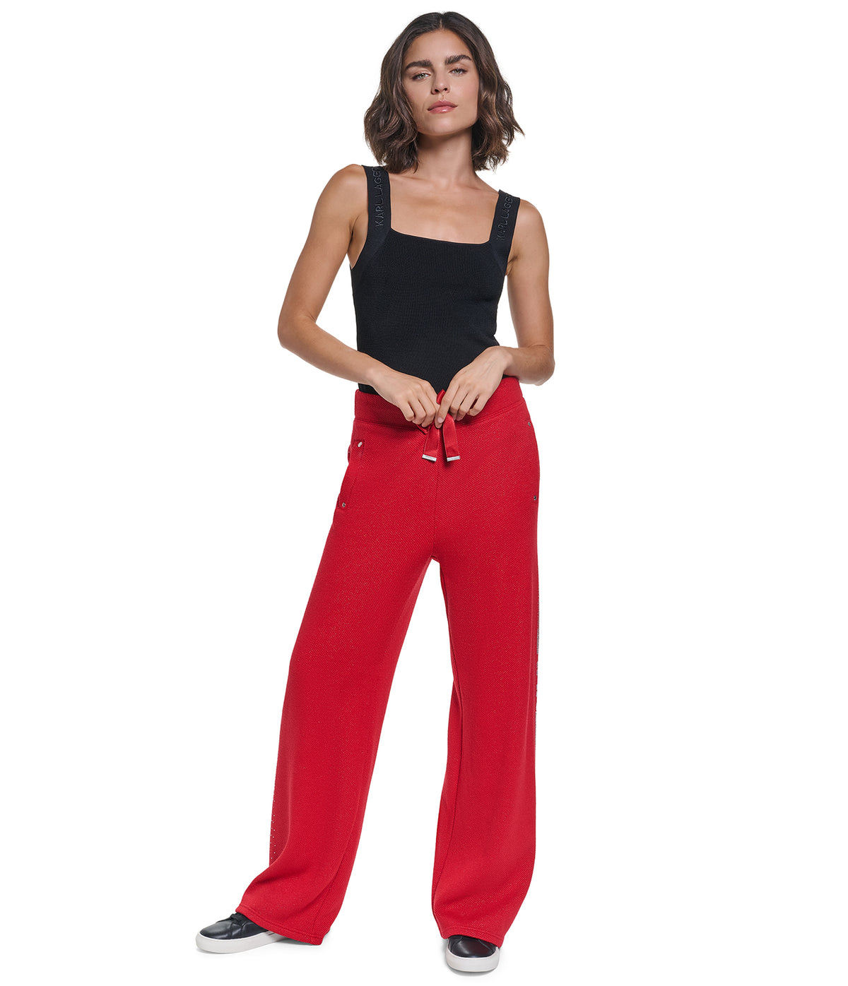 EMBELLISHED TACK PANTS VIEW 5 | New Women's Clothing EMBELLISHED TACK PANTS VIEW 5 | New Women's Clothing