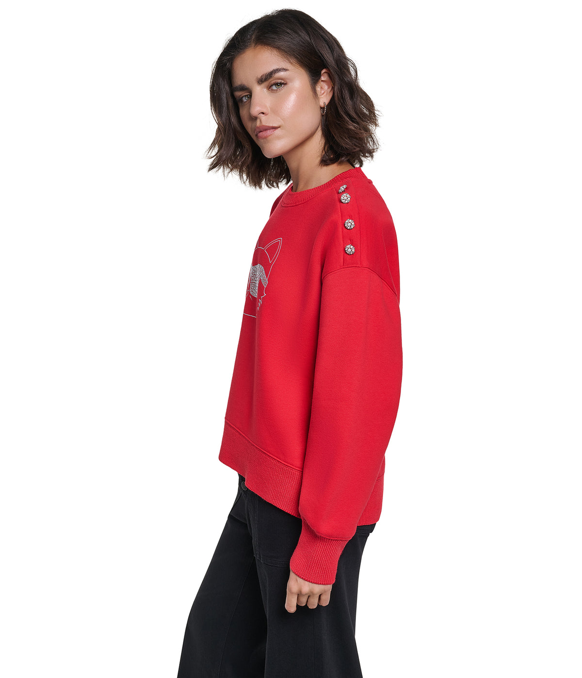 CHOUPETTE SWEATSHIRT WITH BUTTONS VIEW 4 CHOUPETTE SWEATSHIRT WITH BUTTONS VIEW 4