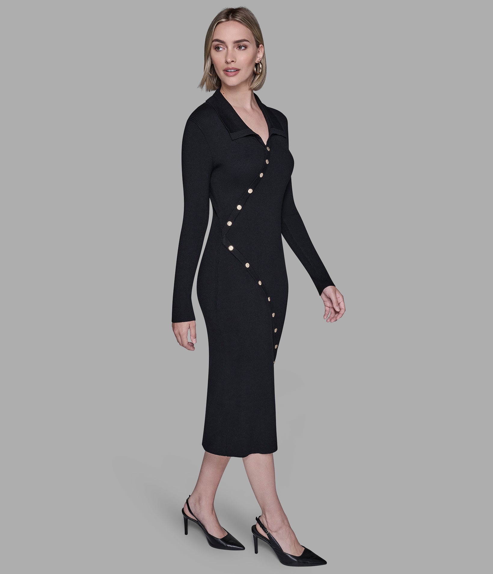Long Sleeve Polo Sweater Dress | Dresses & Jumpsuits | Karl