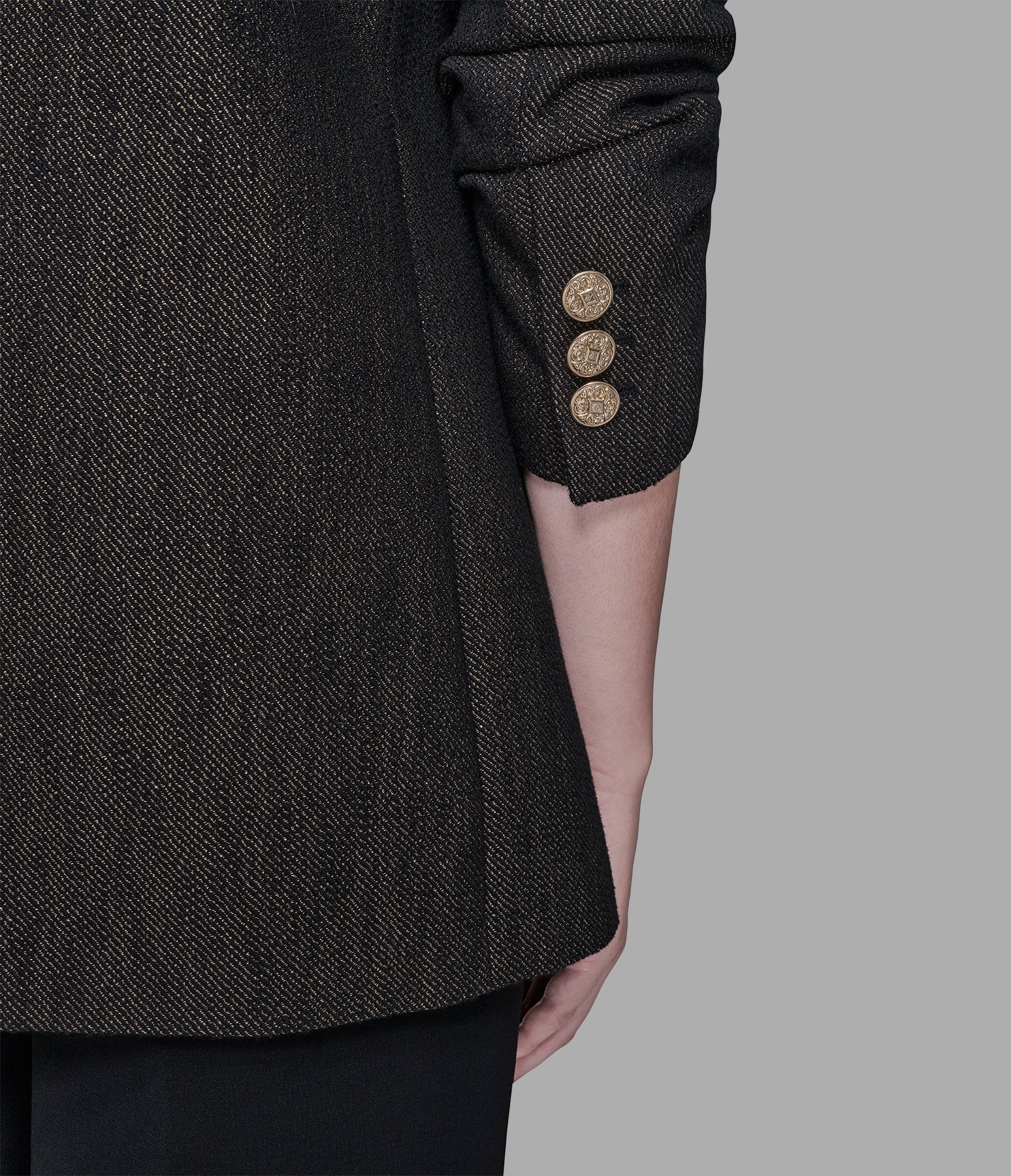 RUCHED SLEEVE SHIMMER BLAZER VIEW 7 RUCHED SLEEVE SHIMMER BLAZER VIEW 7