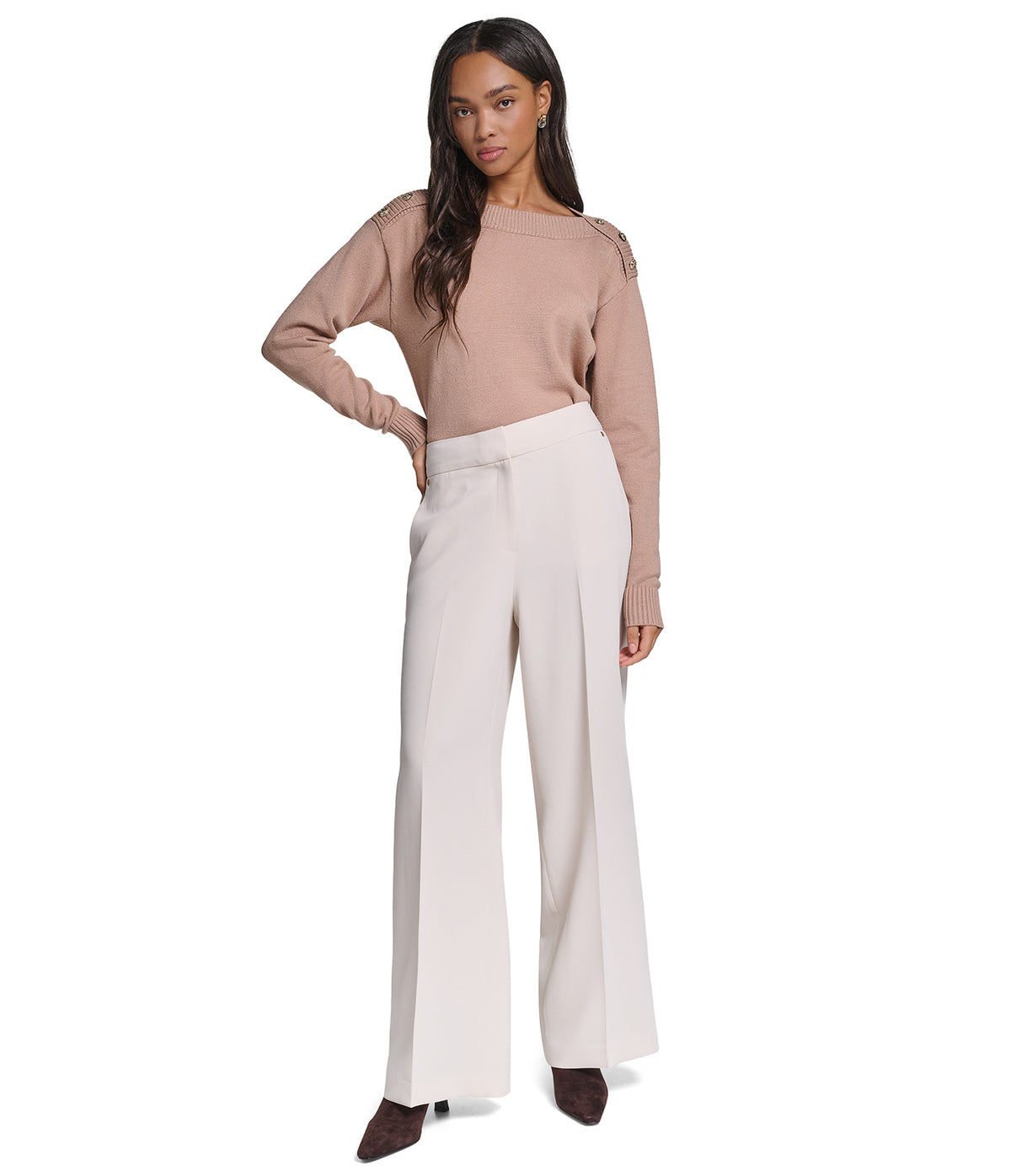 TEXTURED CREPE WIDE LEG PANT VIEW 5 TEXTURED CREPE WIDE LEG PANT VIEW 5