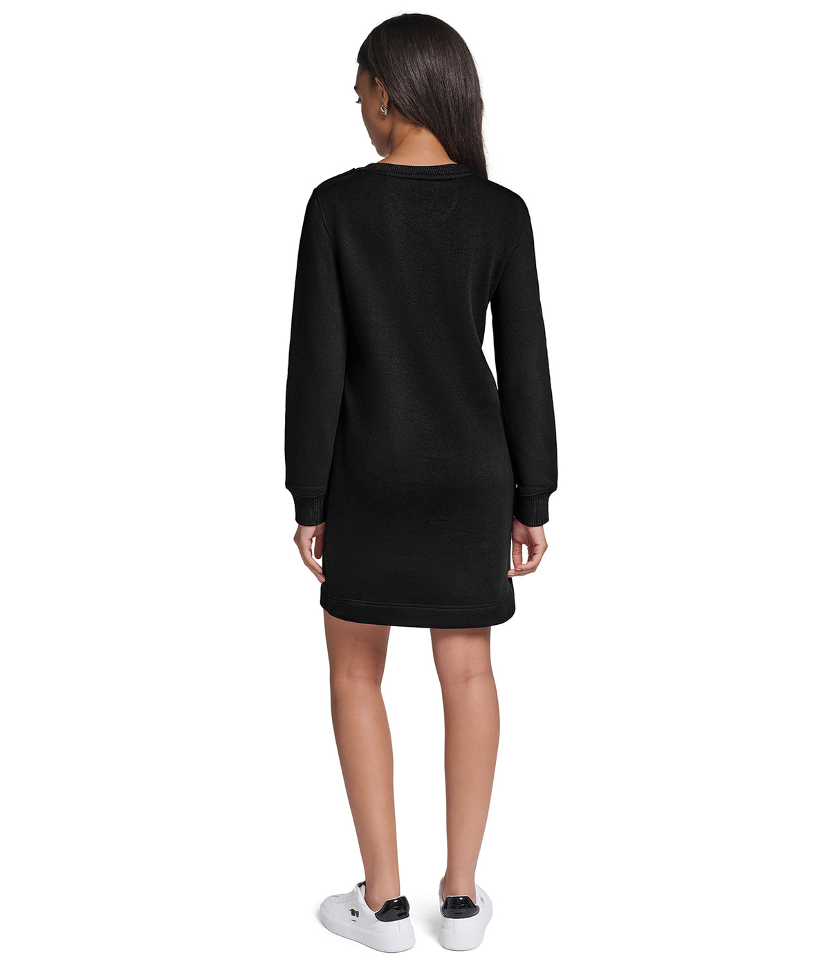 LONG SLEEVE SWEATSHIRT DRESS WITH BUTTONS VIEW 3 | Women's Dresses & Jumpsuits LONG SLEEVE SWEATSHIRT DRESS WITH BUTTONS VIEW 3 | Women's Dresses & Jumpsuits
