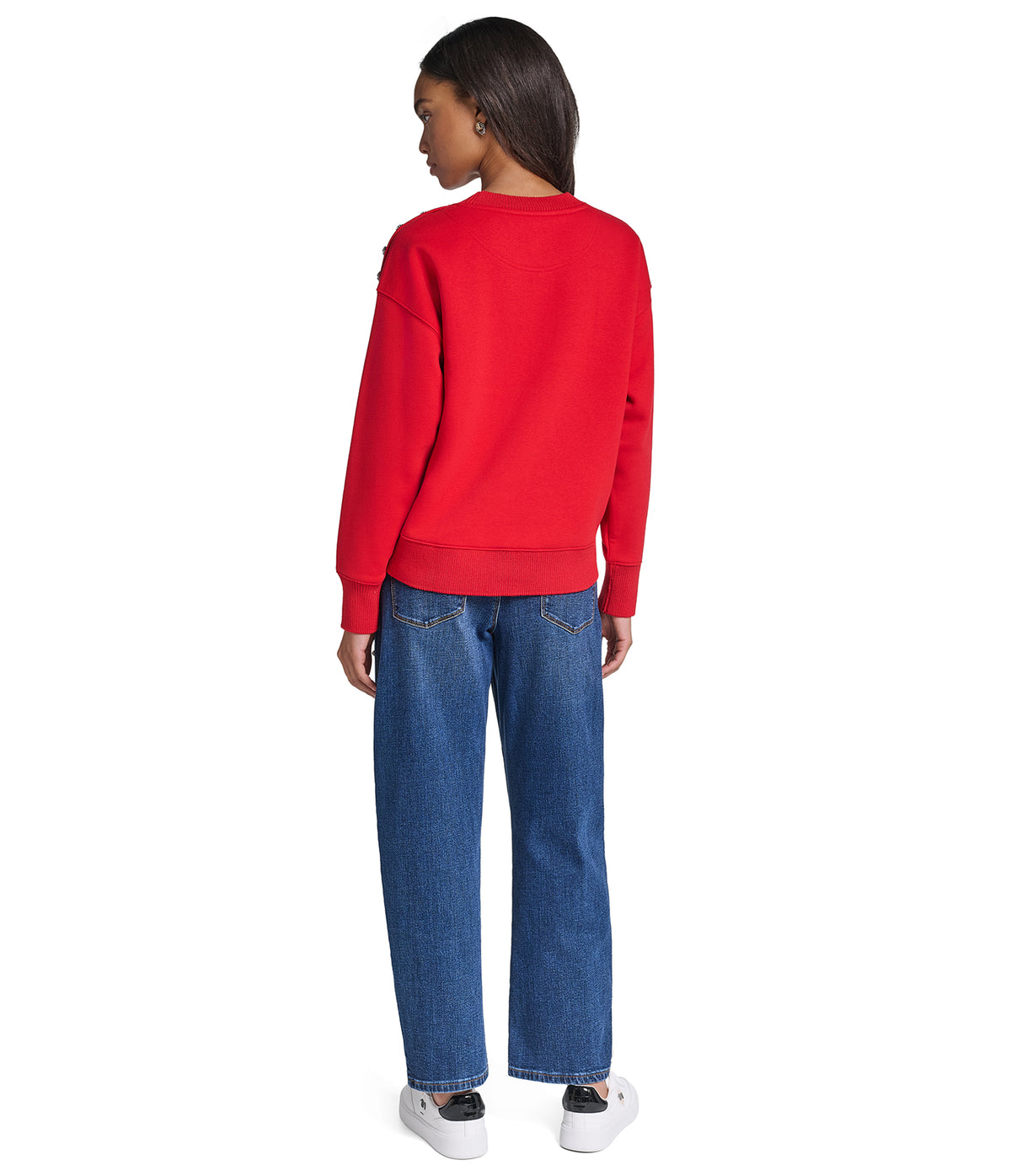 BOW SWEATSHIRT WITH BUTTONS VIEW 6 BOW SWEATSHIRT WITH BUTTONS VIEW 6