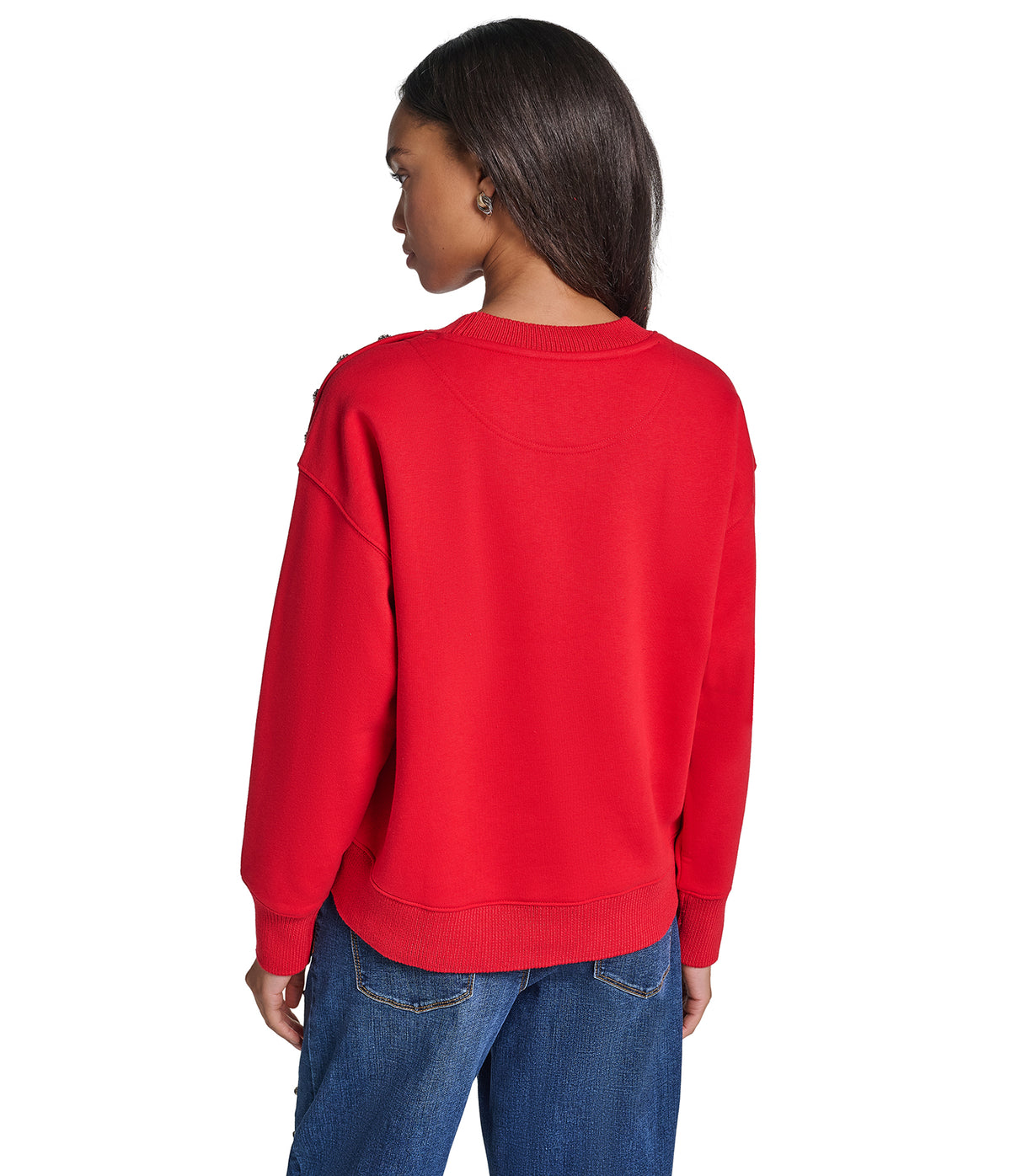 BOW SWEATSHIRT WITH BUTTONS View 2 | WOMEN'S FALL COLLECTION BOW SWEATSHIRT WITH BUTTONS View 2 | WOMEN'S FALL COLLECTION