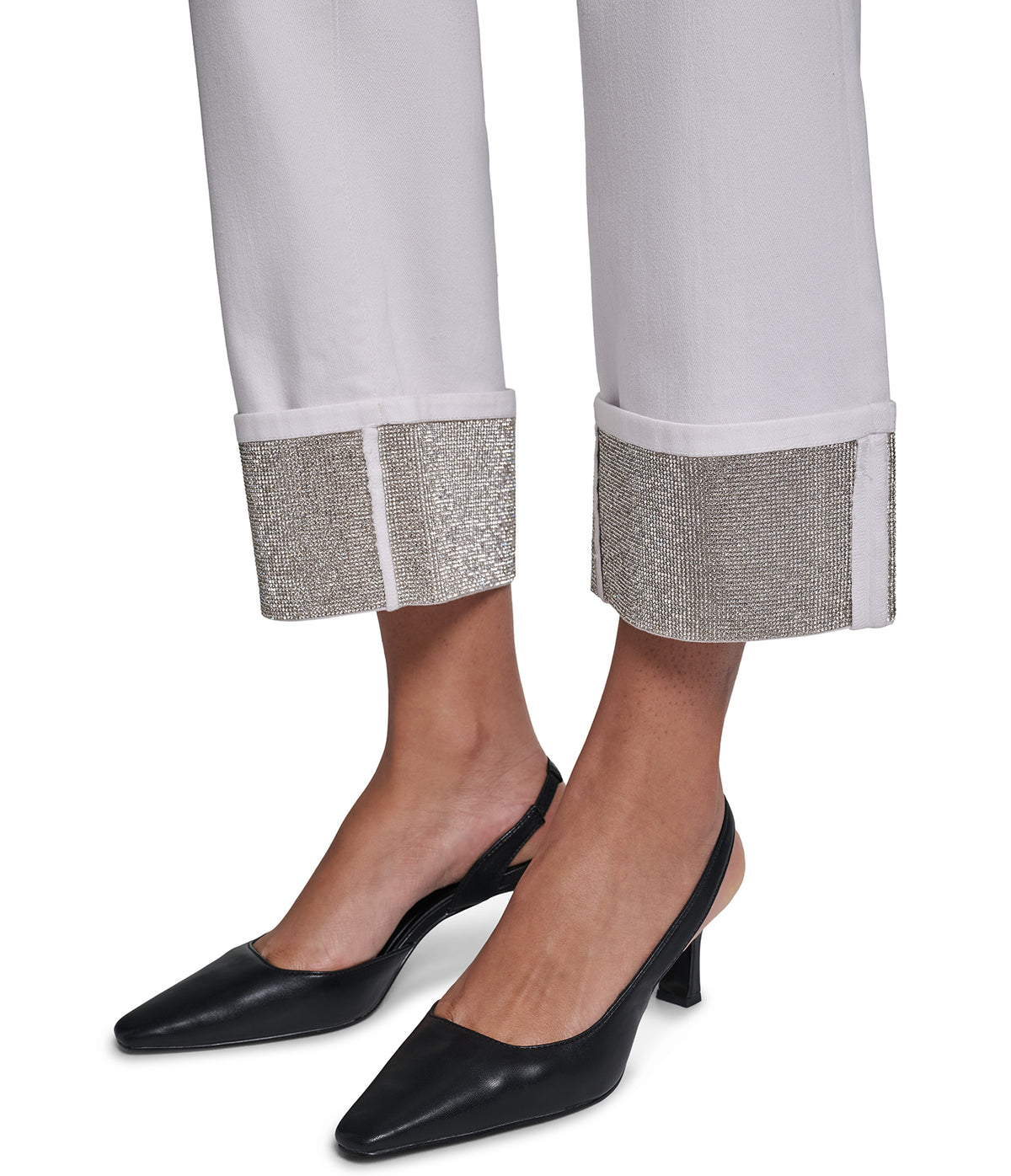 CROPPED MID-RISE COTTON-BLEND CRYSTAL CUFF STRAIGHT-LEG JEAN VIEW 8 | Women's Denim CROPPED MID-RISE COTTON-BLEND CRYSTAL CUFF STRAIGHT-LEG JEAN VIEW 8 | Women's Denim