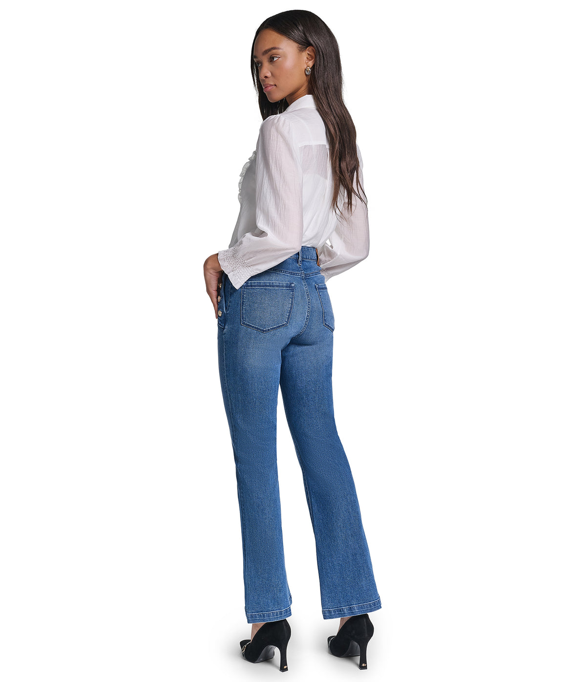 MID-RISE COTTON-BLEND SAILOR POCKET FLARE JEAN VIEW 6 | Women's Denim MID-RISE COTTON-BLEND SAILOR POCKET FLARE JEAN VIEW 6 | Women's Denim