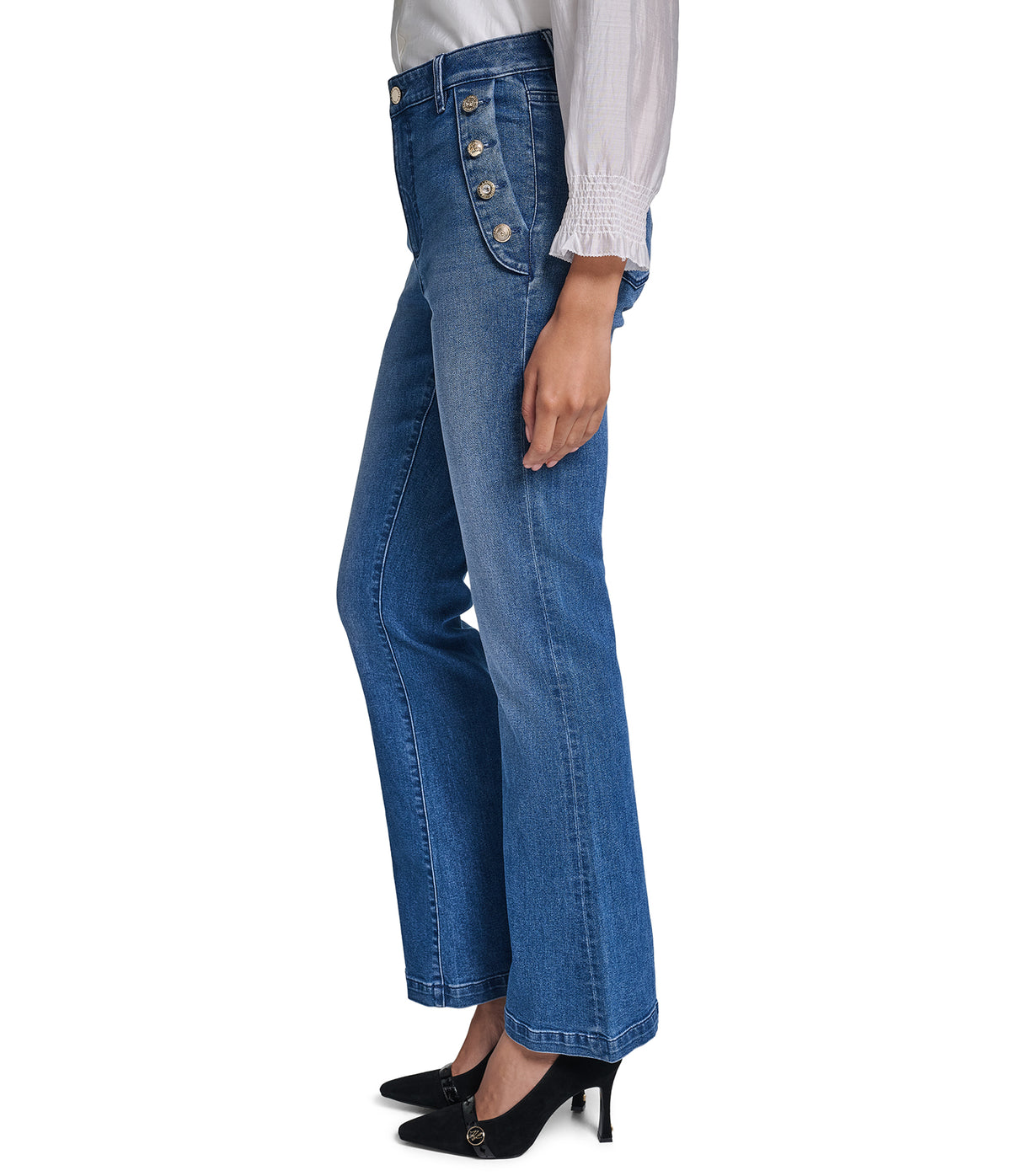 MID-RISE COTTON-BLEND SAILOR POCKET FLARE JEAN VIEW 4 | Women's Denim MID-RISE COTTON-BLEND SAILOR POCKET FLARE JEAN VIEW 4 | Women's Denim