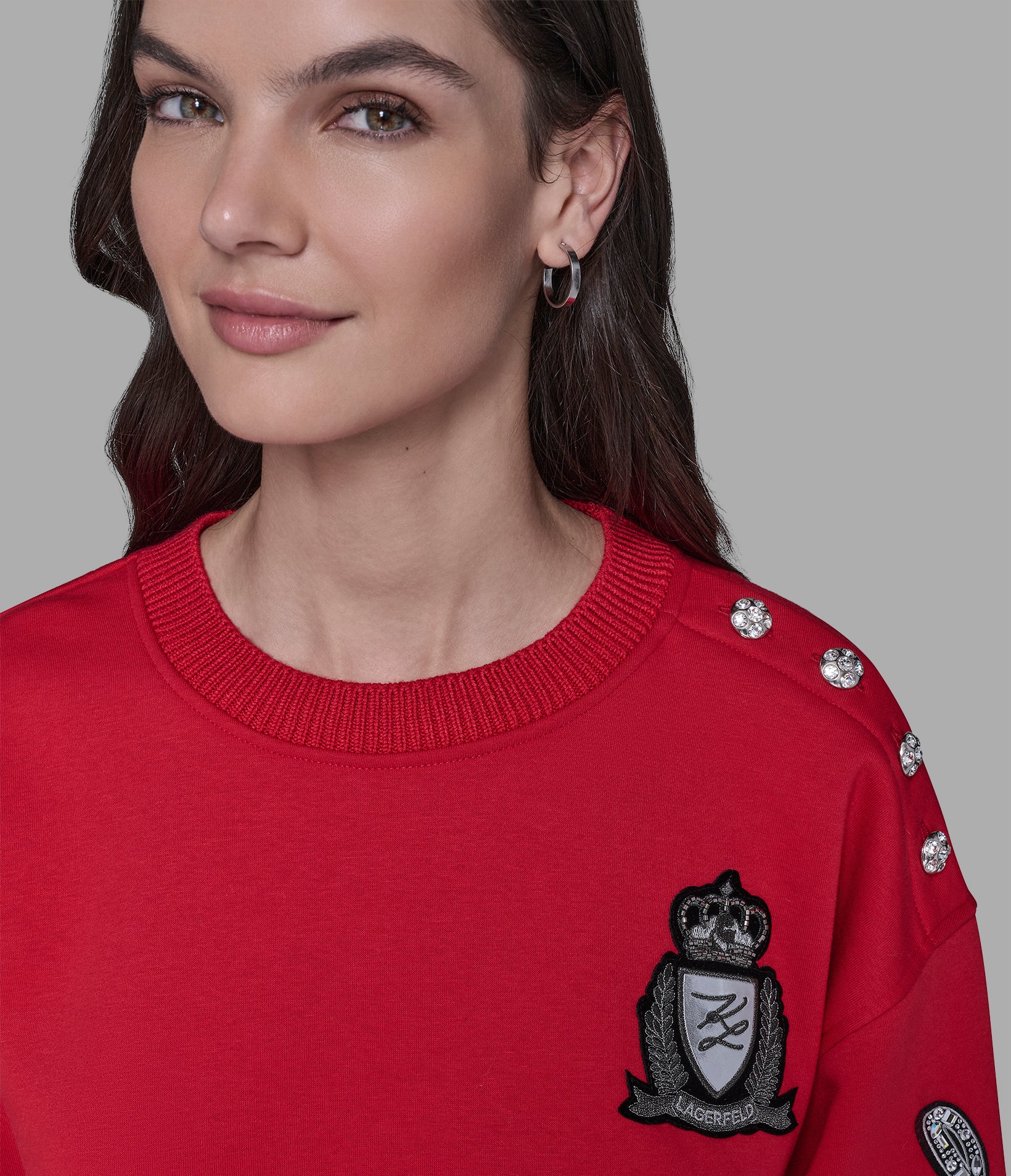 PATCH SWEATSHIRT WITH BUTTONS VIEW 5 PATCH SWEATSHIRT WITH BUTTONS VIEW 5