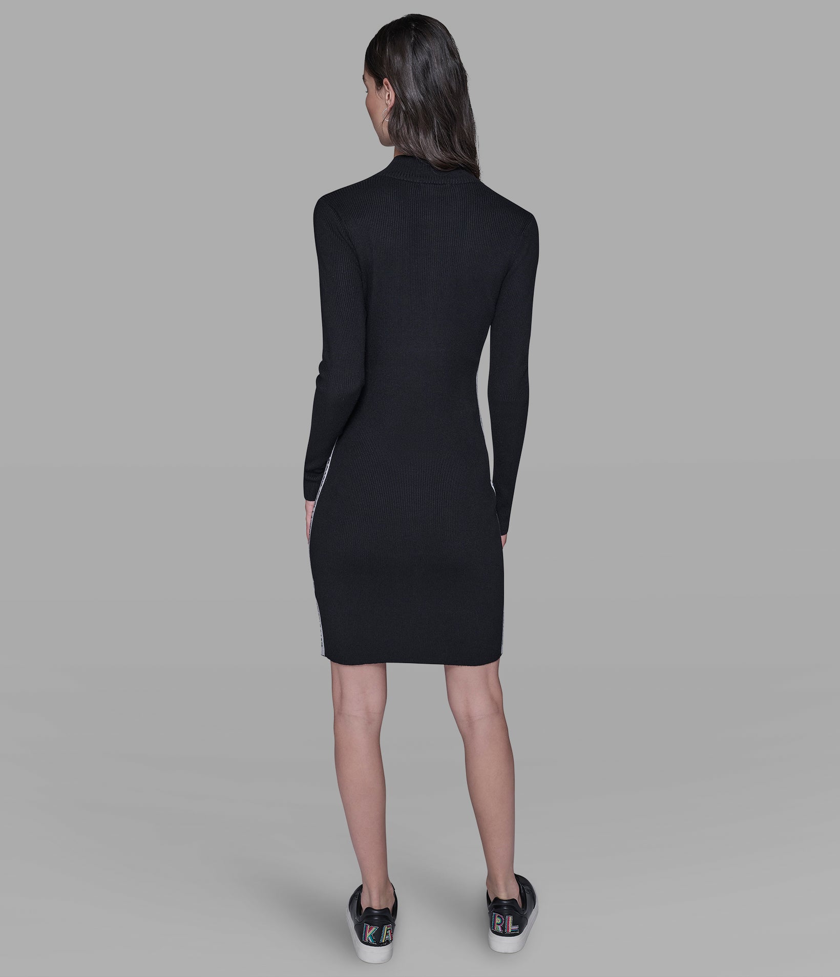 LOGO 3/4 ZIP SWEATER DRESS View 2 | WOMEN'S FALL COLLECTION LOGO 3/4 ZIP SWEATER DRESS View 2 | WOMEN'S FALL COLLECTION