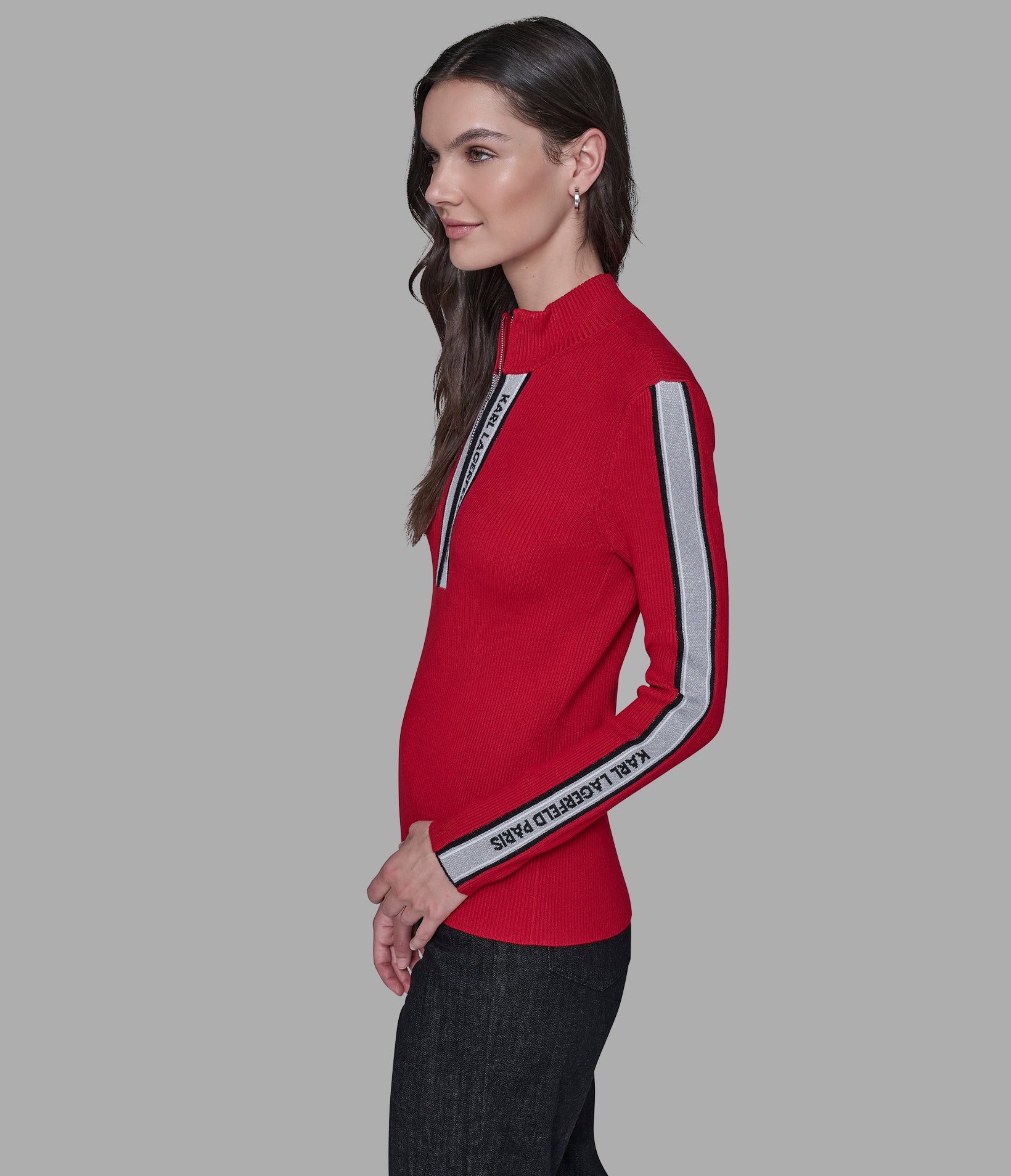 LOGO 3/4 ZIP SWEATER VIEW 4 LOGO 3/4 ZIP SWEATER VIEW 4