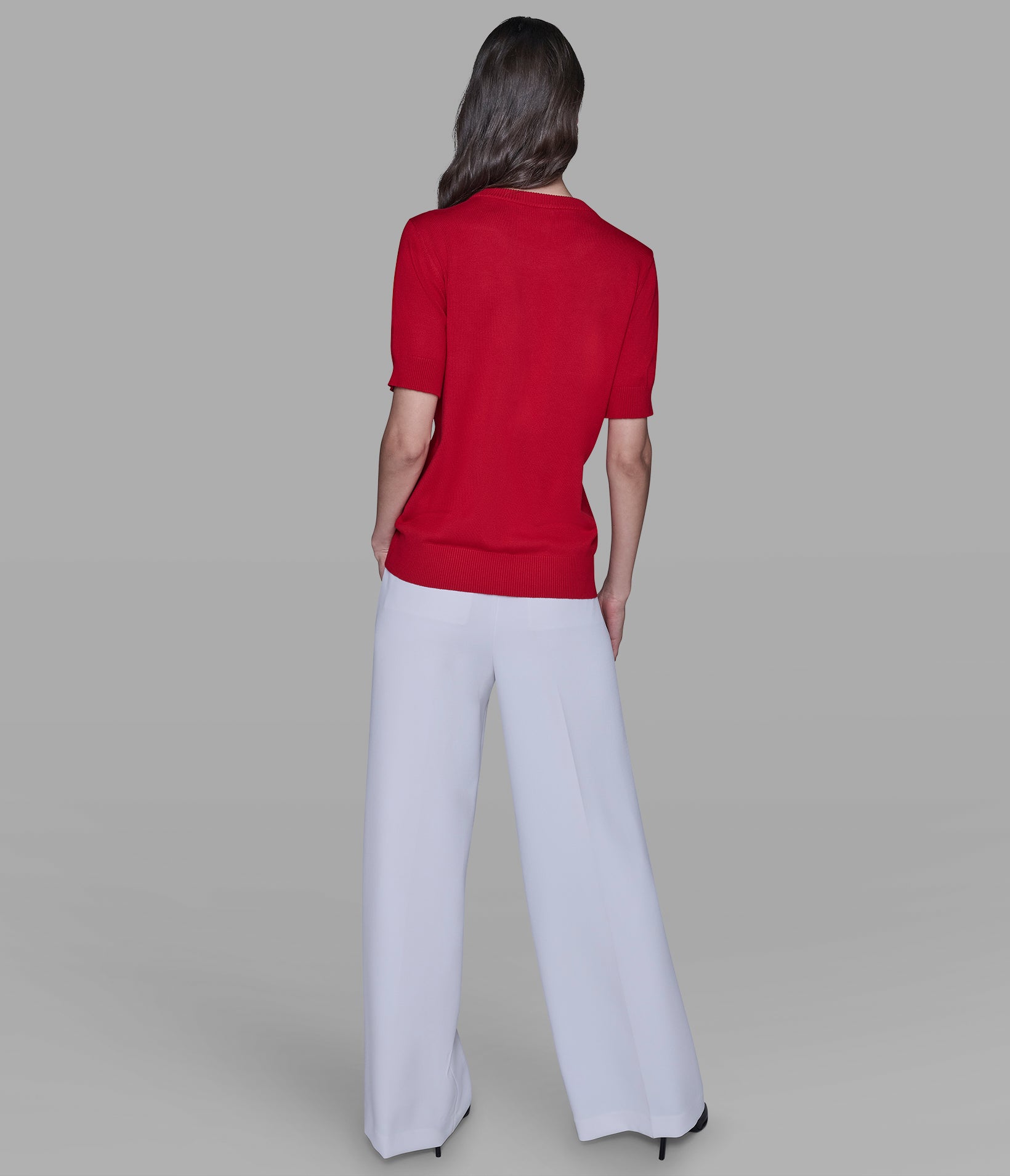 SHORT SLEEVE 3D BOWS SWEATER VIEW 3 | Women's Clothing SHORT SLEEVE 3D BOWS SWEATER VIEW 3 | Women's Clothing