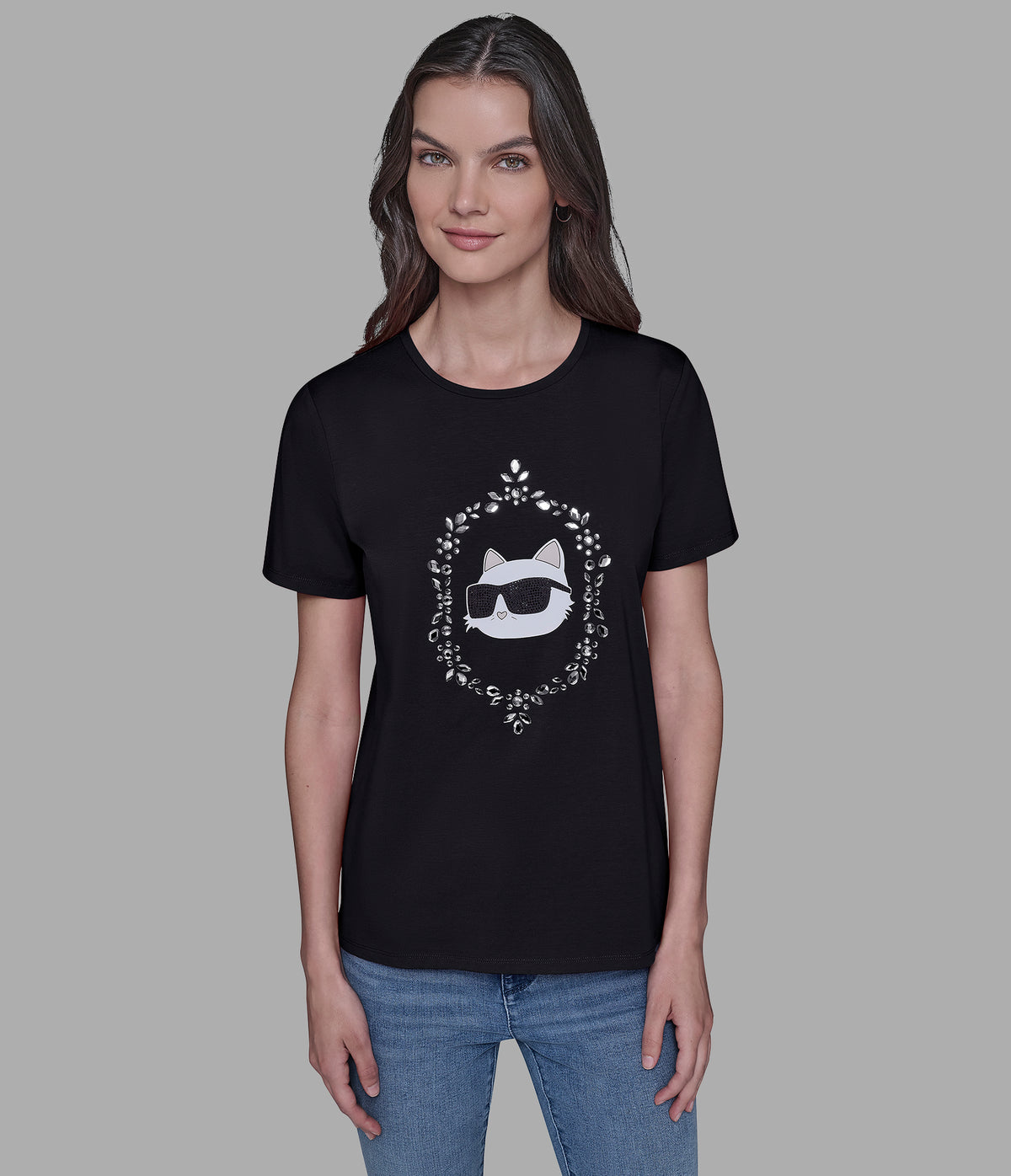 Choupette Frame Tee | Tees & Tanks | Karl Lagerfeld Paris