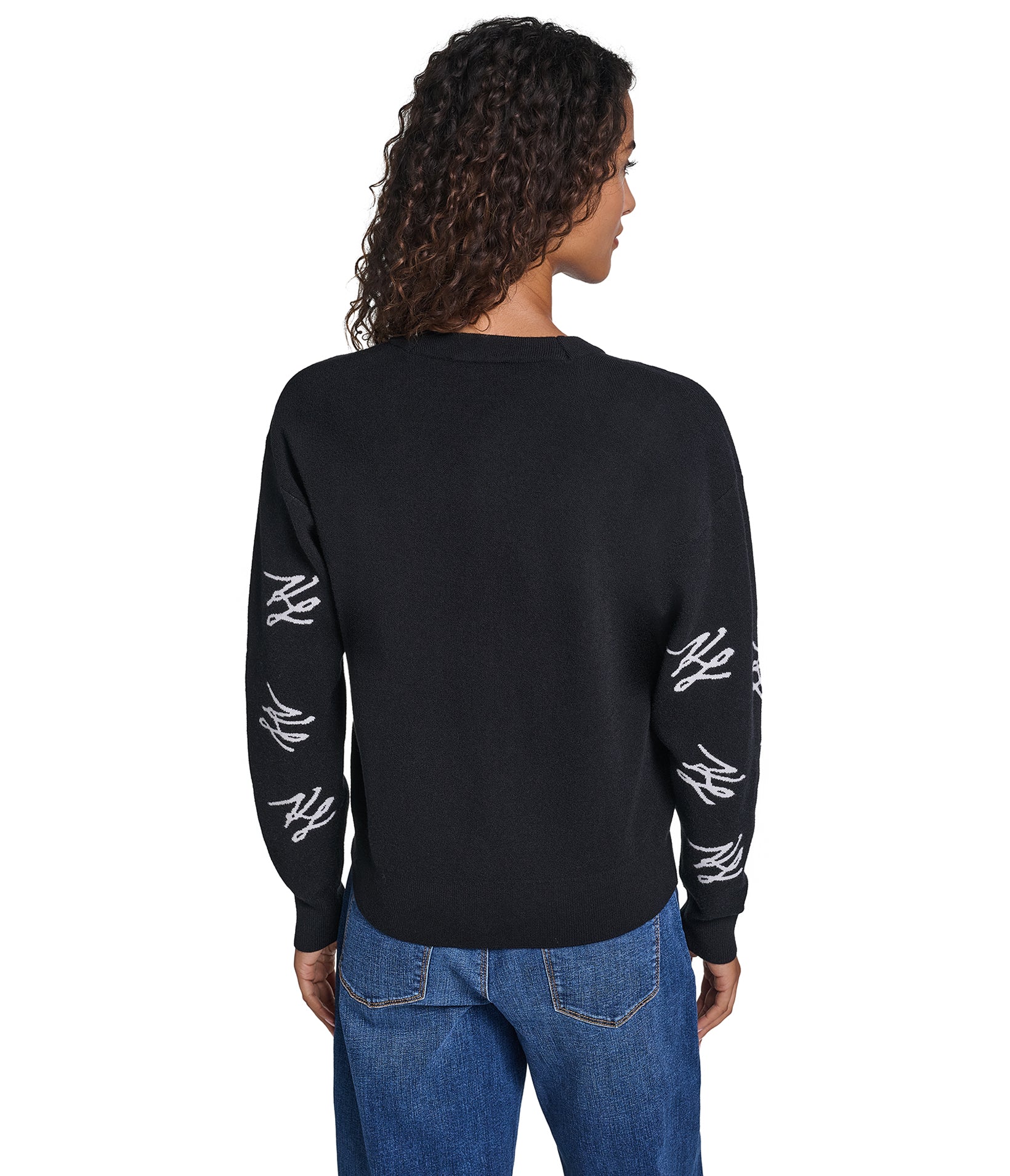 KL SCRIPTED LOGO PRINT CARDIGAN VIEW 2 KL SCRIPTED LOGO PRINT CARDIGAN VIEW 2