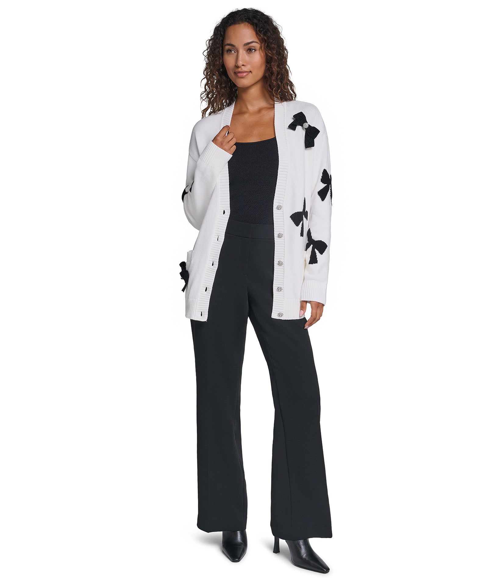 3D BOW SWEATER CARDIGAN VIEW 3 3D BOW SWEATER CARDIGAN VIEW 3