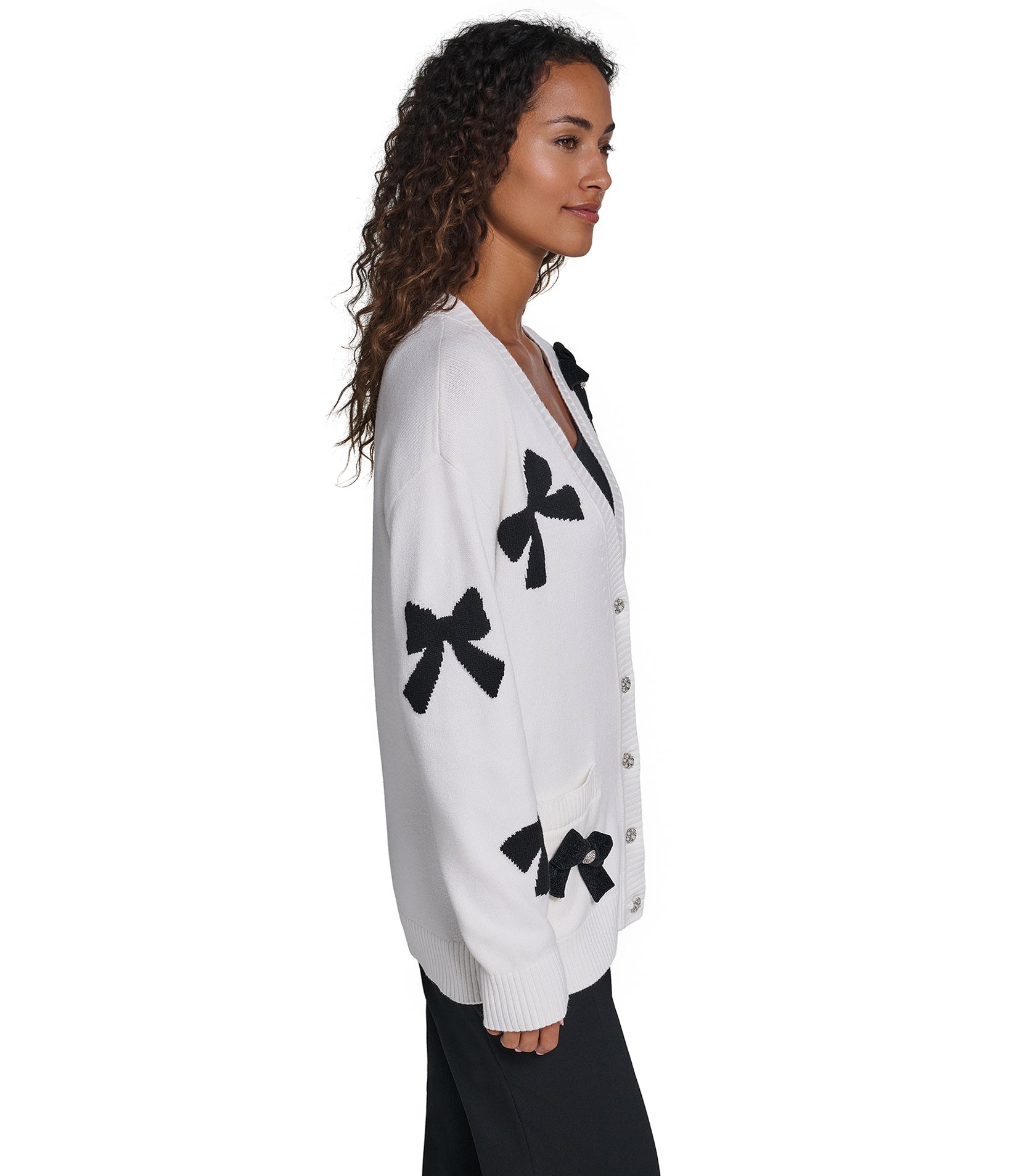 3D BOW SWEATER CARDIGAN VIEW 2 3D BOW SWEATER CARDIGAN VIEW 2