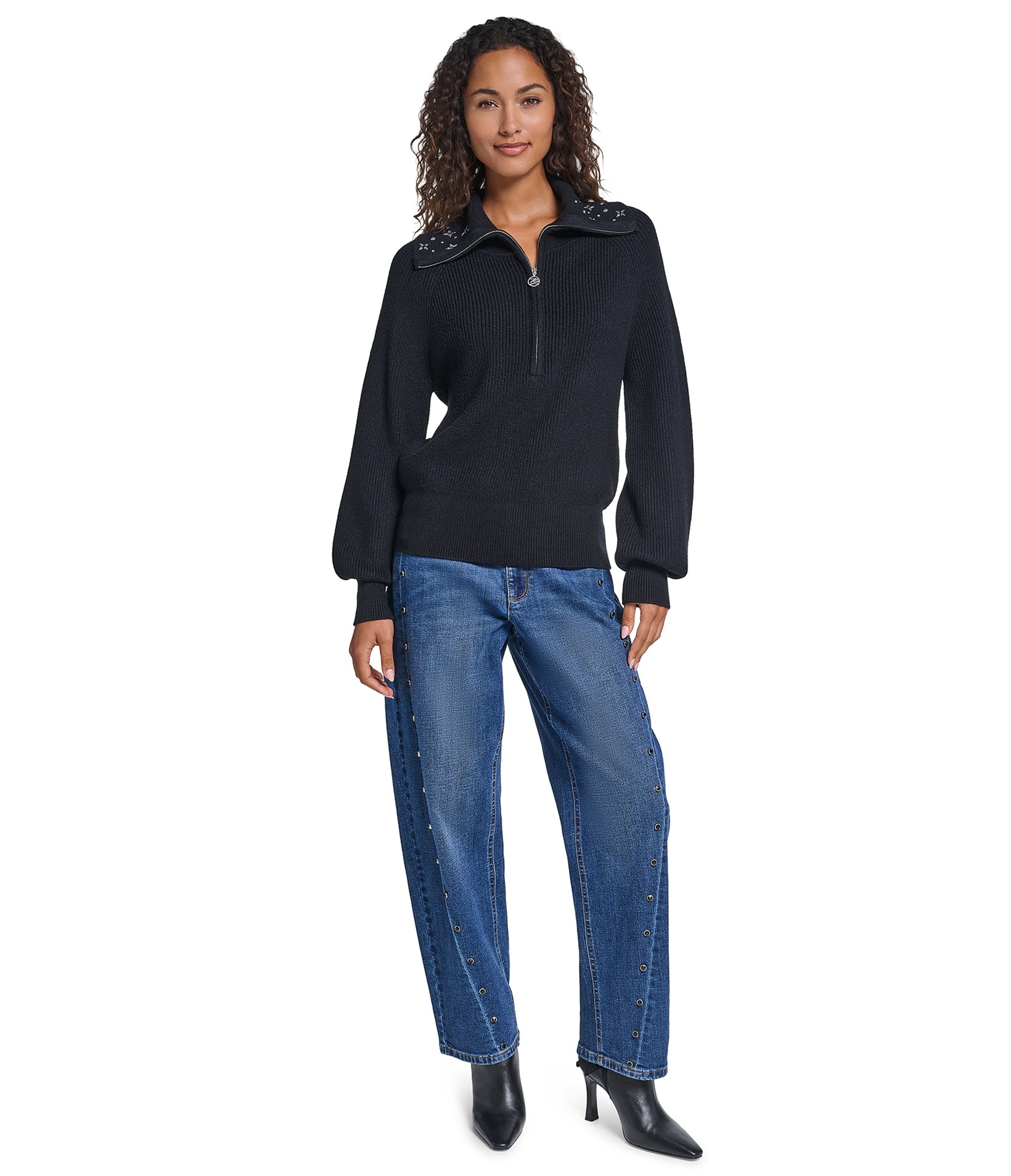 SPARKLE HALF ZIP SWEATER VIEW 4 SPARKLE HALF ZIP SWEATER VIEW 4