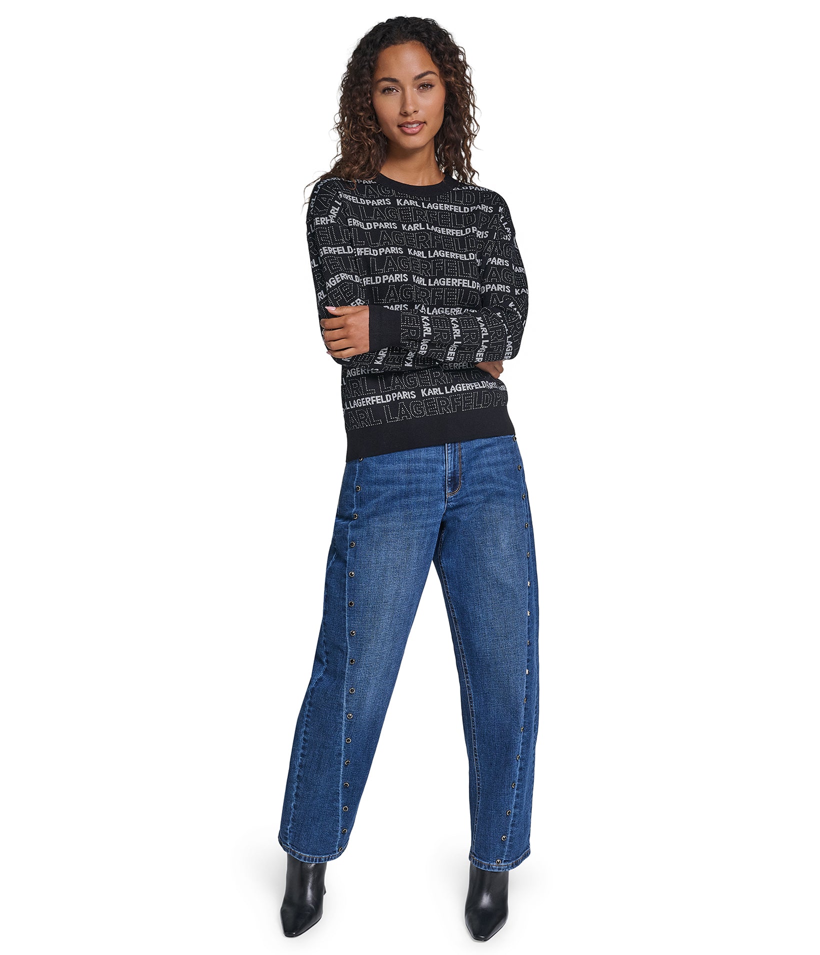 LONG SLEEVE LOGO PRINT SWEATER VIEW 4 LONG SLEEVE LOGO PRINT SWEATER VIEW 4