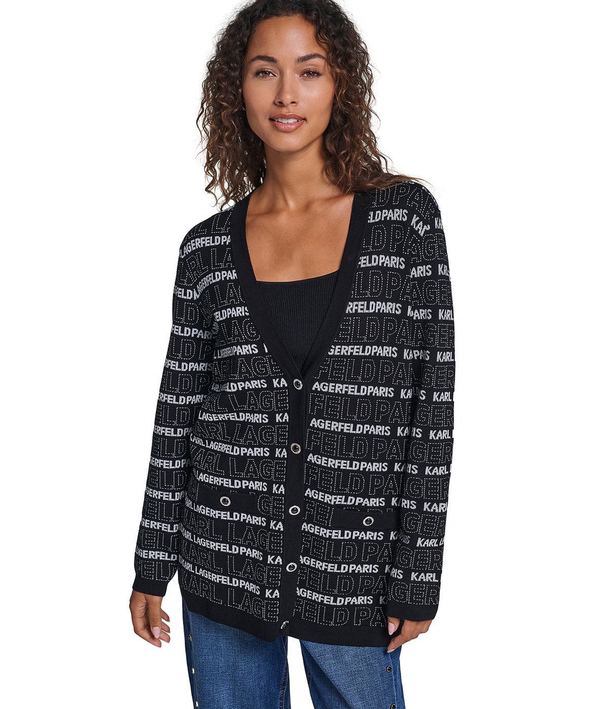 LOGO TAPE CARDIGAN VIEW 1 LOGO TAPE CARDIGAN VIEW 1
