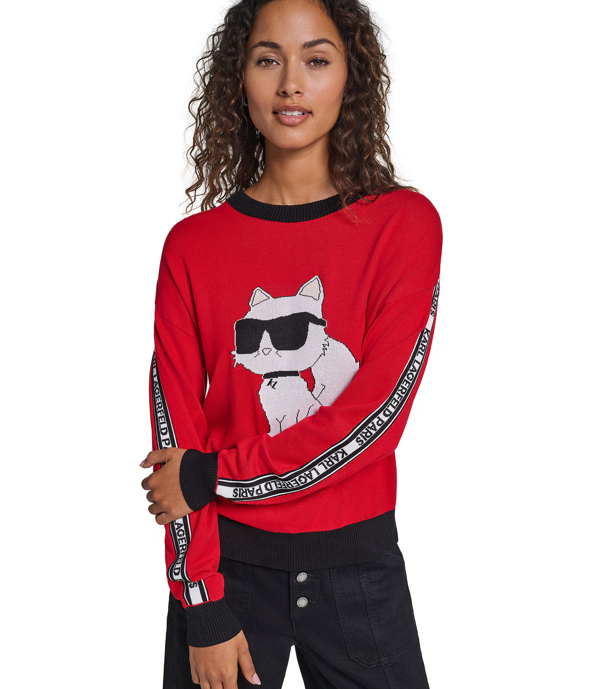 CHOUPETTE TAPE LOGO SWEATER VIEW 1 | New Women's Clothing CHOUPETTE TAPE LOGO SWEATER VIEW 1 | New Women's Clothing