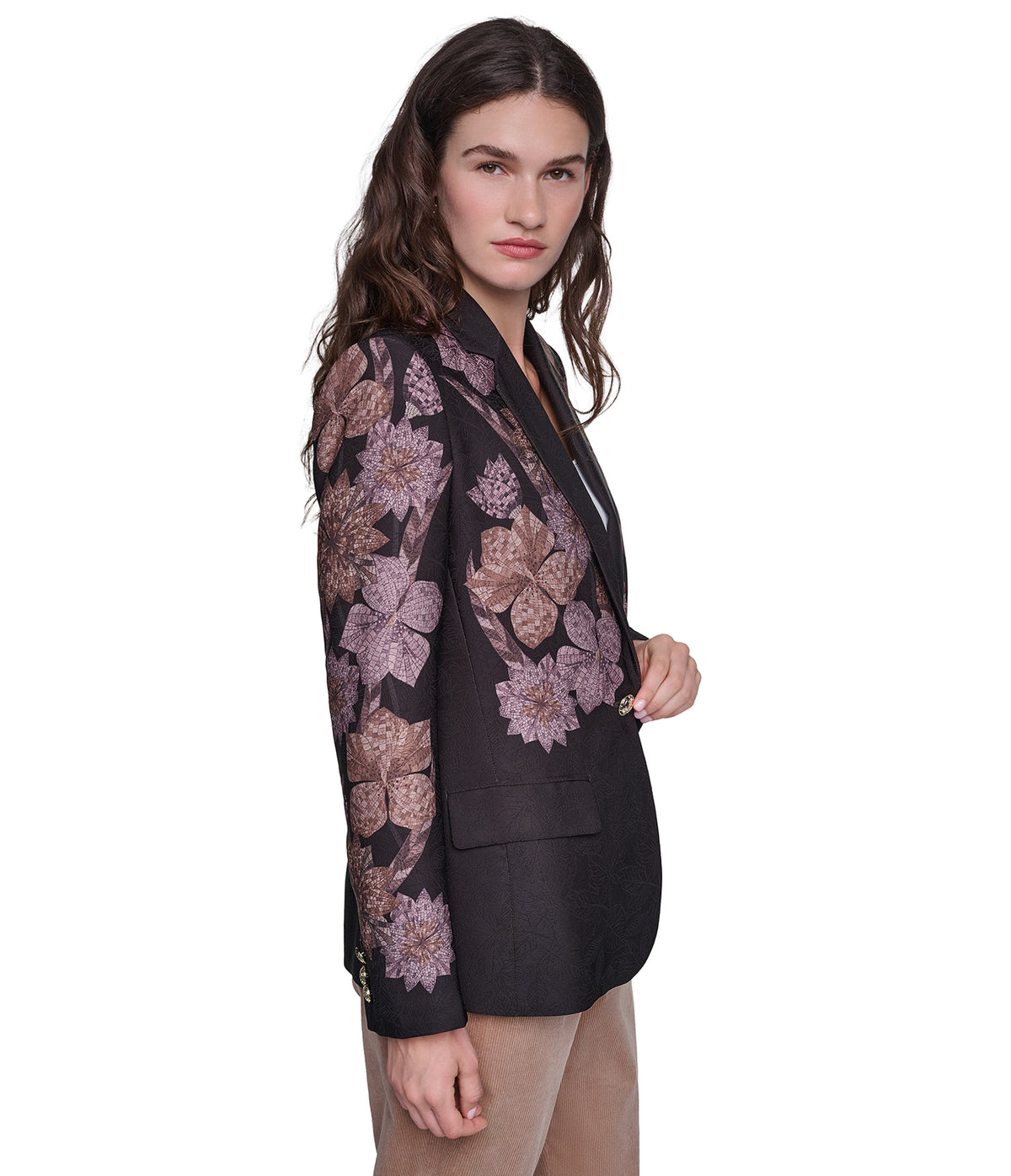 FLORAL PRINT BLAZER VIEW 4 FLORAL PRINT BLAZER VIEW 4
