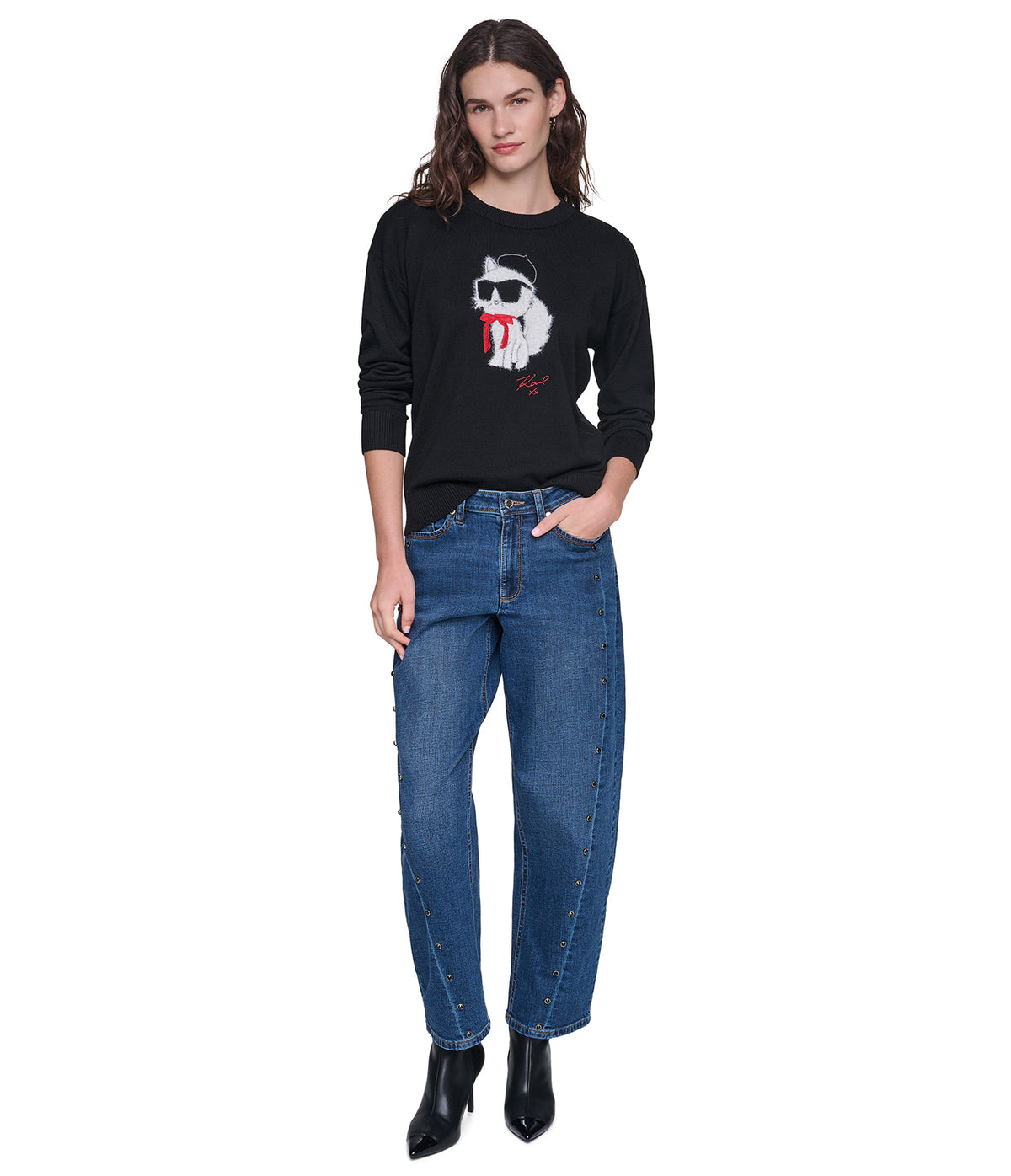 LONG SLEEVE CHOUPETTE IN BERET SWEATER VIEW 5 LONG SLEEVE CHOUPETTE IN BERET SWEATER VIEW 5