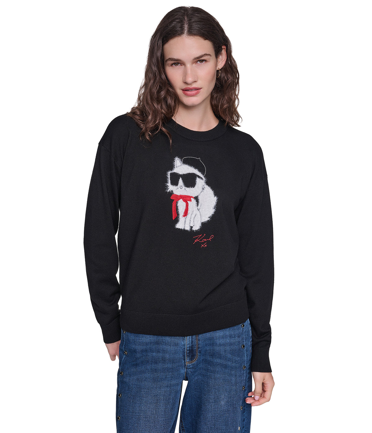 LONG SLEEVE CHOUPETTE IN BERET SWEATER VIEW 1 LONG SLEEVE CHOUPETTE IN BERET SWEATER VIEW 1